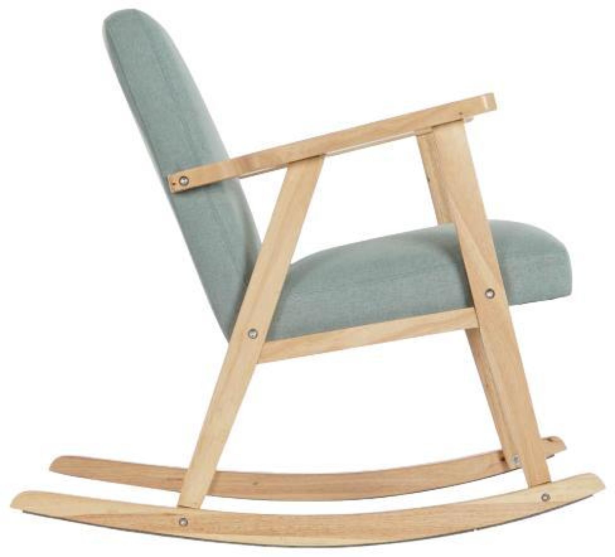 Product photograph of Scandi Sky Blue Fabric Rocking Chair from Choice Furniture Superstore.