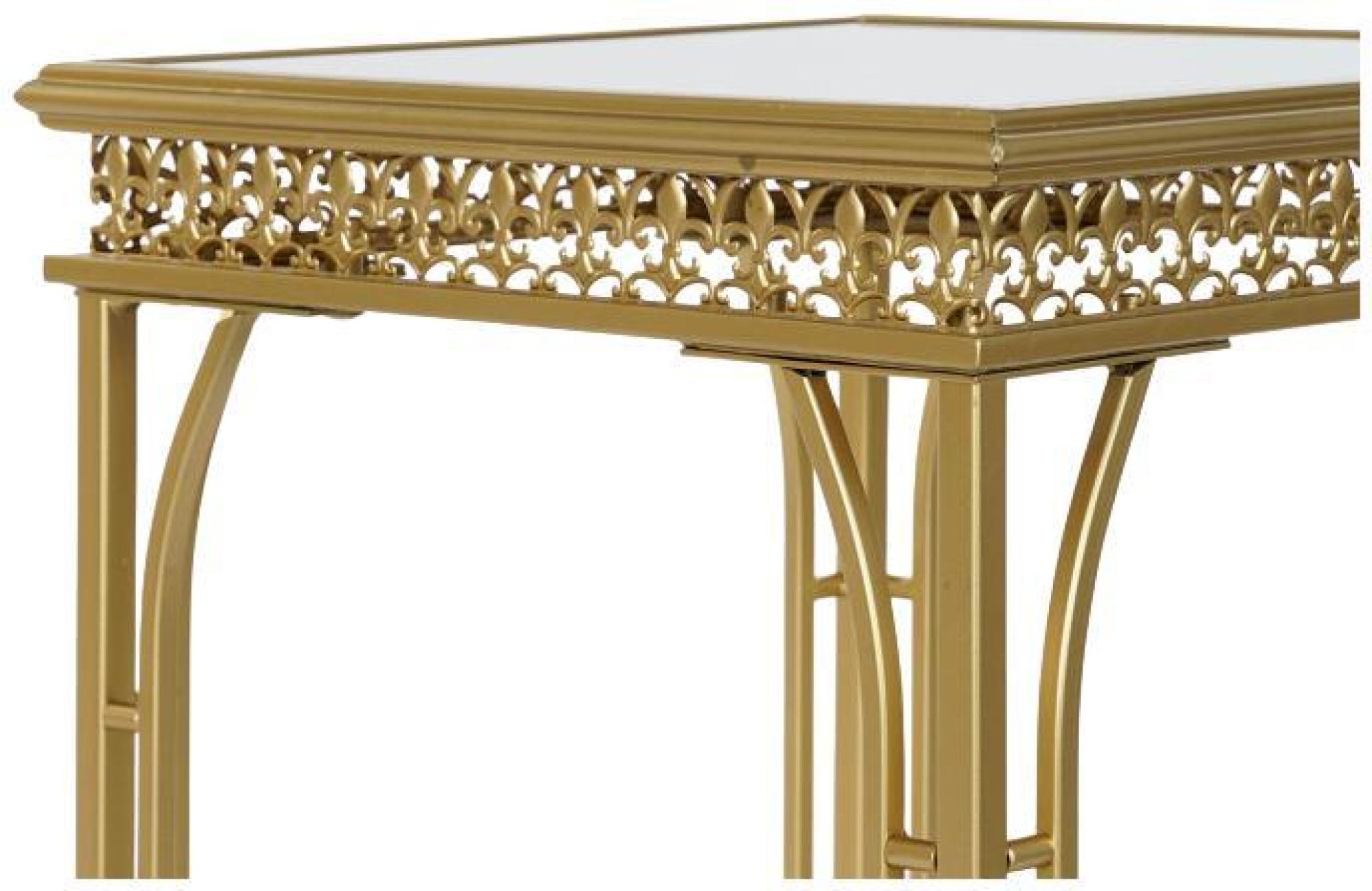 Product photograph of Arabian Golden Metal Side Table - Set Of 2 from Choice Furniture Superstore.