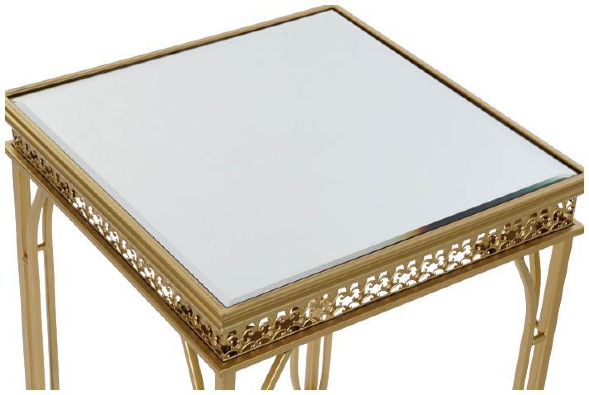 Product photograph of Arabian Golden Metal Side Table - Set Of 2 from Choice Furniture Superstore.