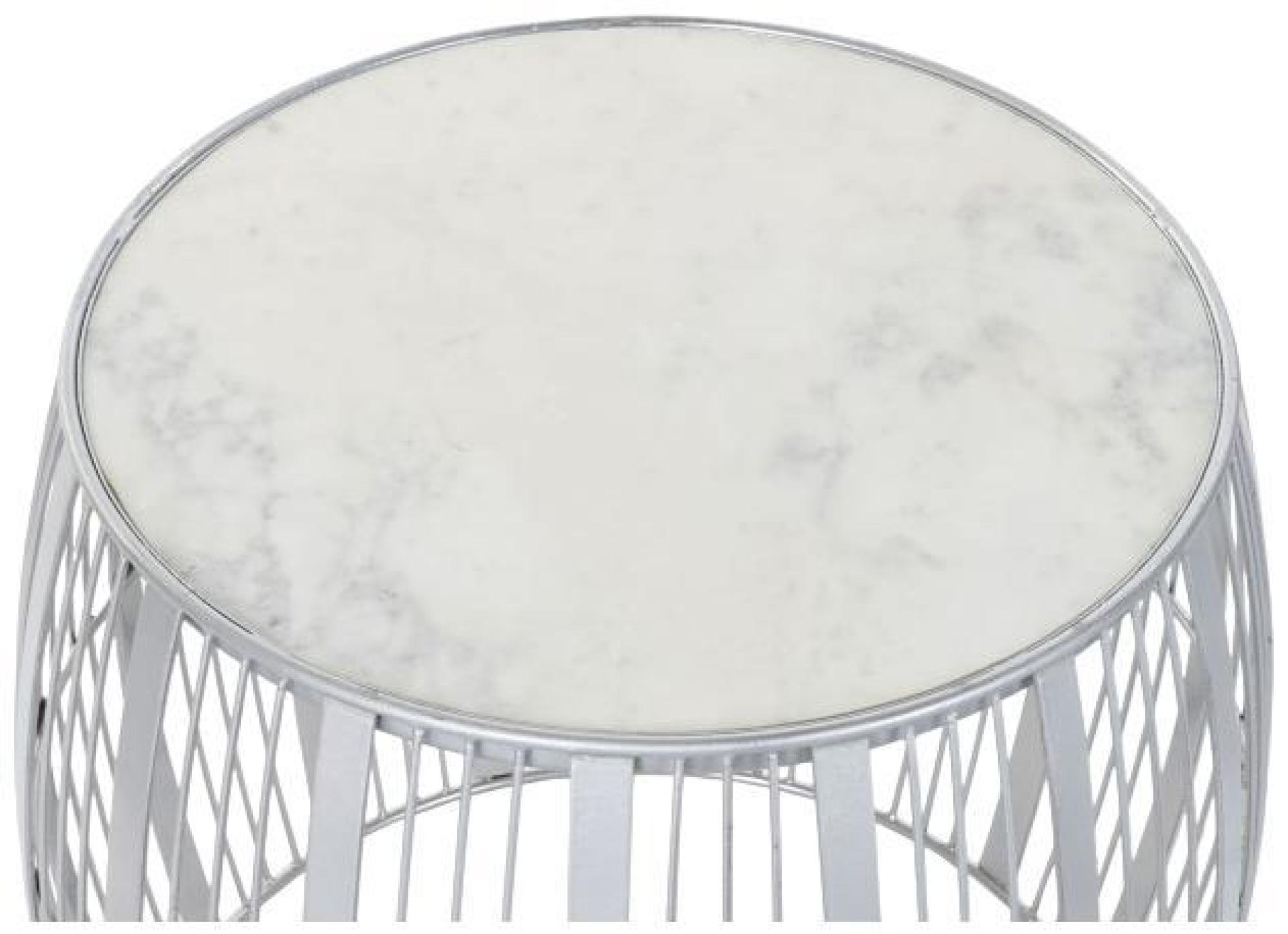 Product photograph of Modern White Marble Top Side Table from Choice Furniture Superstore.