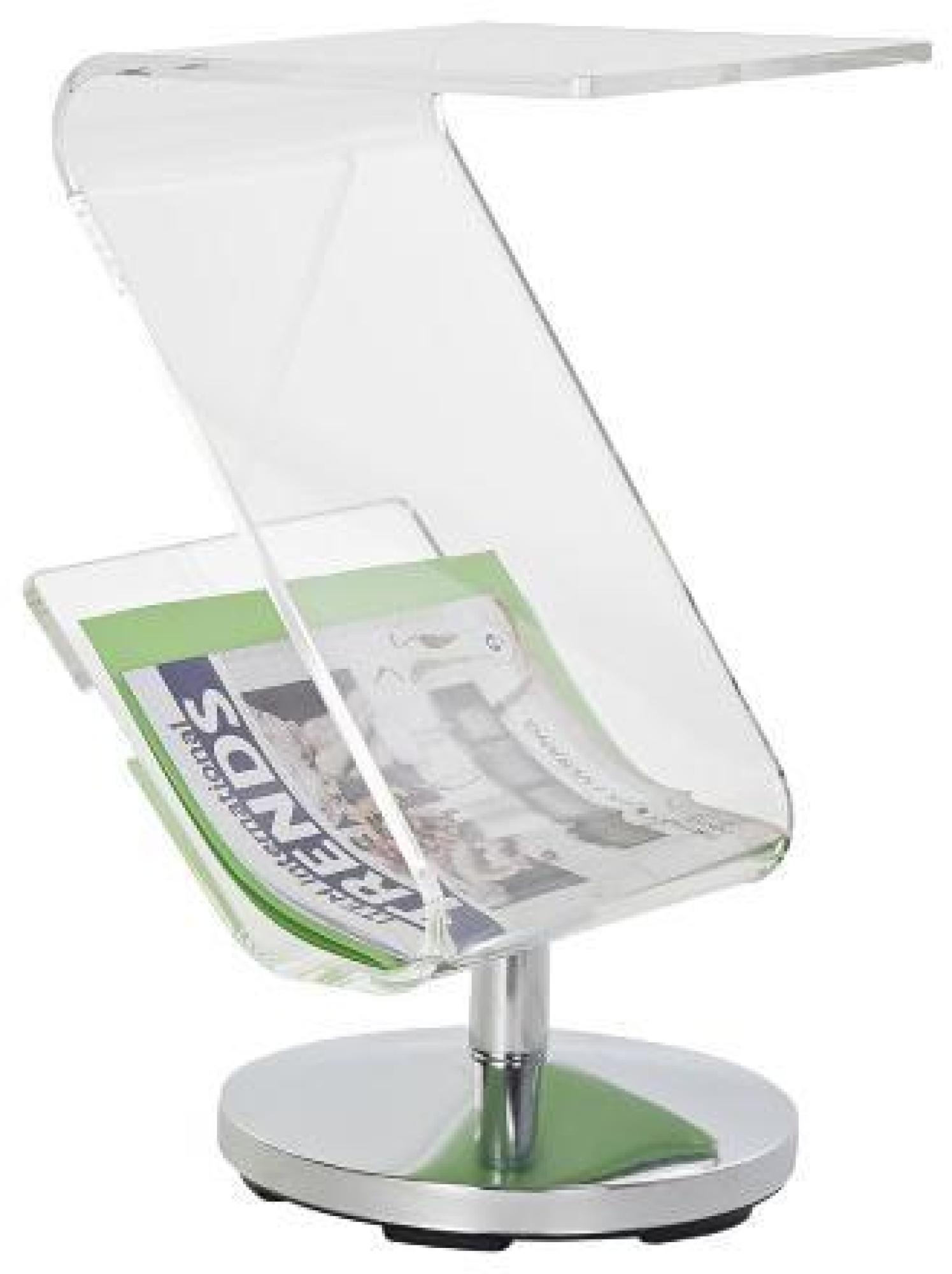 Product photograph of Loft Silver Magazine Rack Side Table from Choice Furniture Superstore.