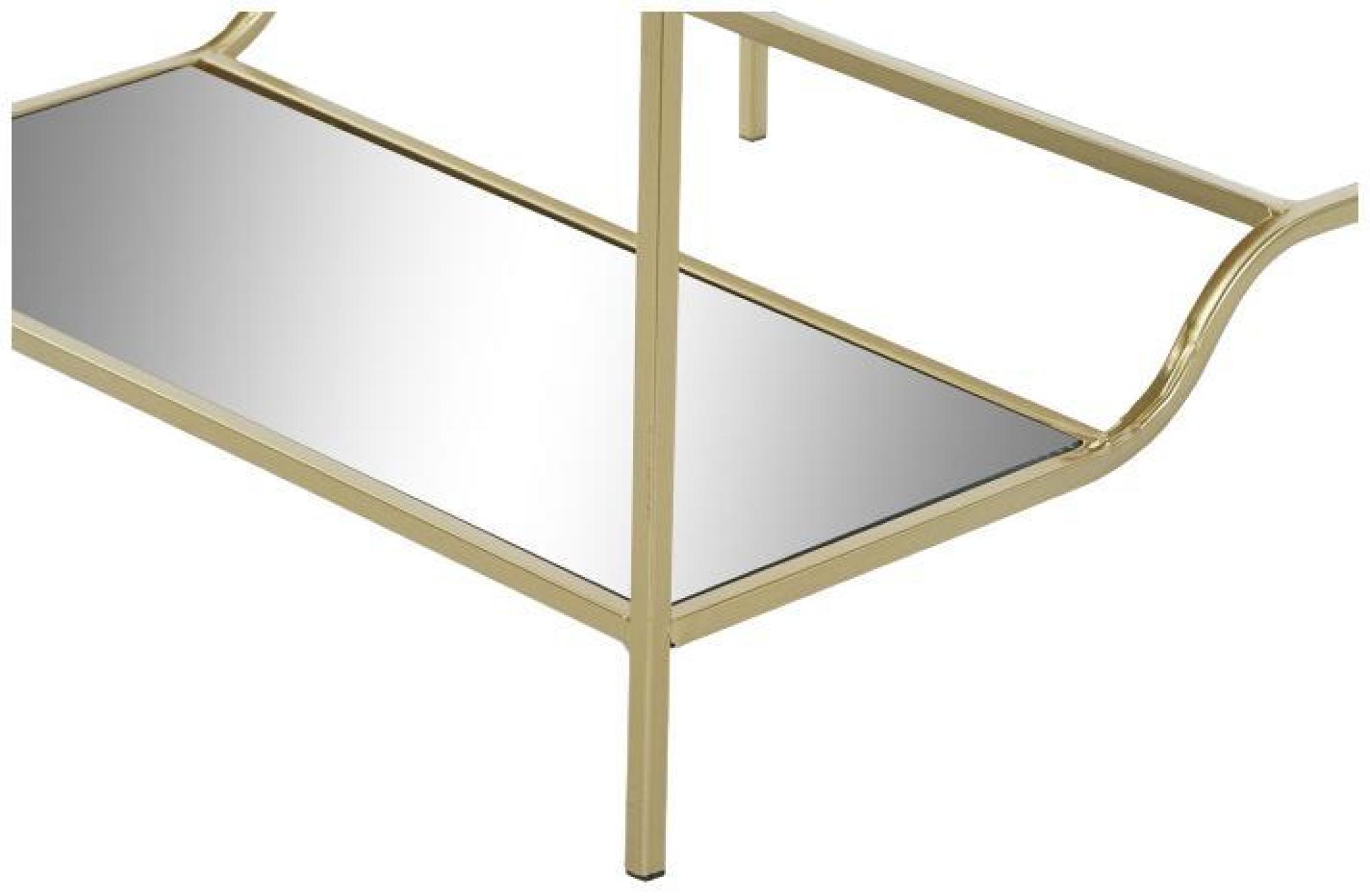 Product photograph of Glam Golden And Mirrored Top Side Table from Choice Furniture Superstore.