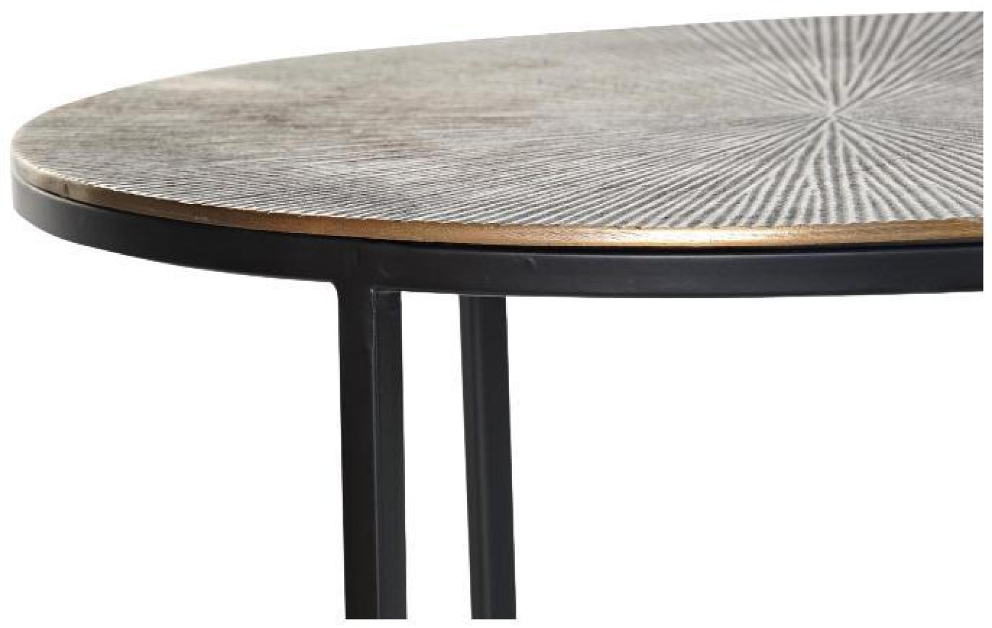 Product photograph of Loft Black And Copper Metal Side Table - Set Of 3 from Choice Furniture Superstore.