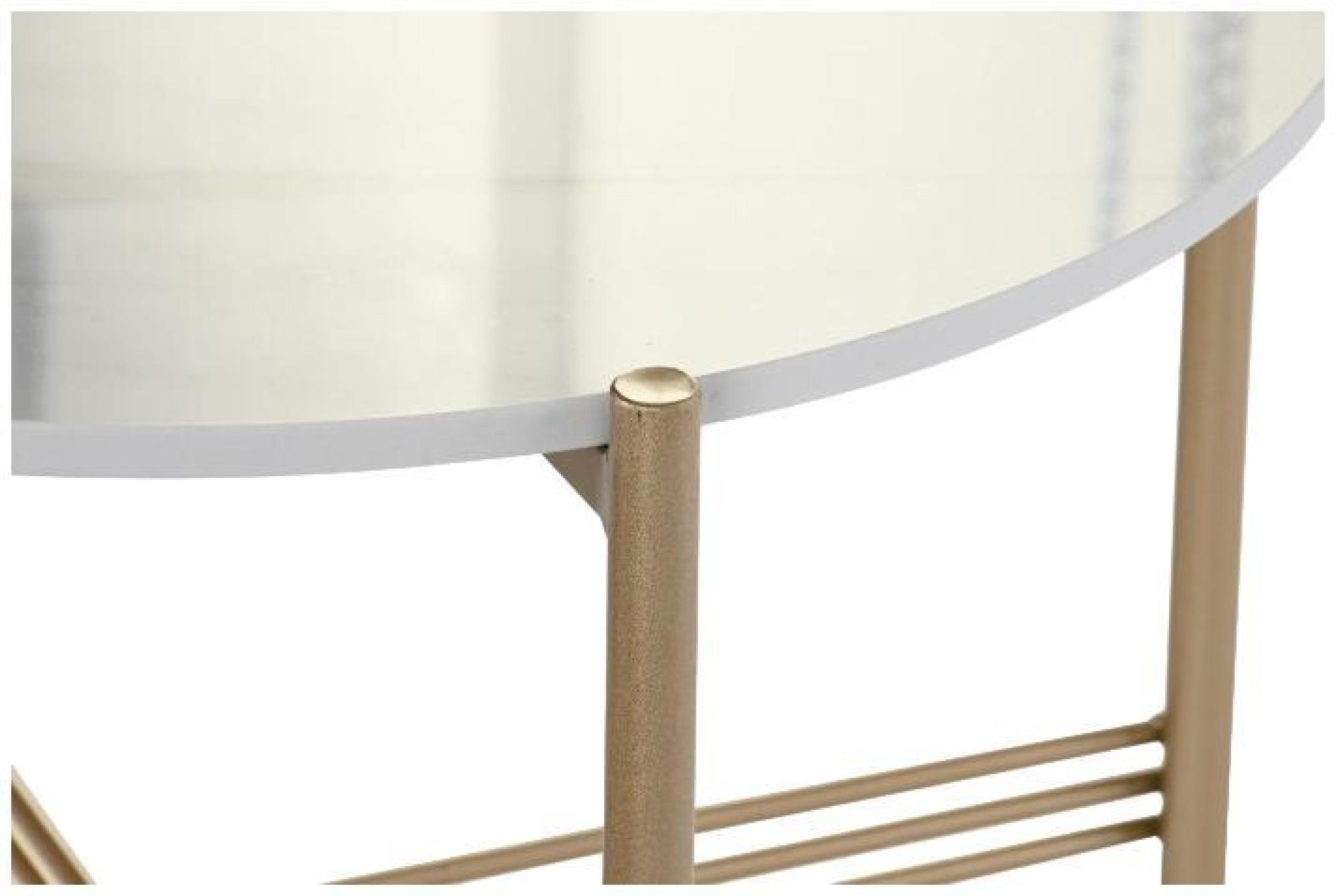 Product photograph of Glam White Marble Side Table from Choice Furniture Superstore.