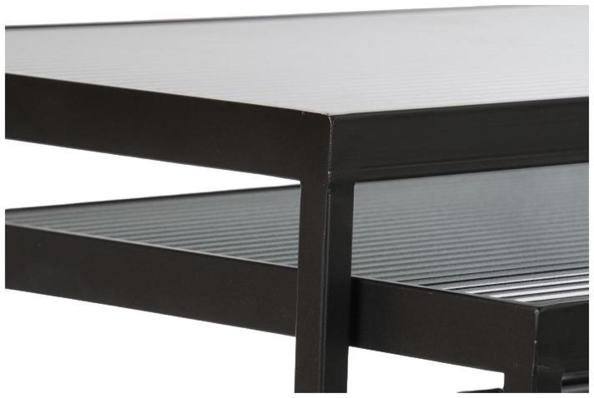 Product photograph of Black Metal Square Side Table - Set Of 3 from Choice Furniture Superstore.