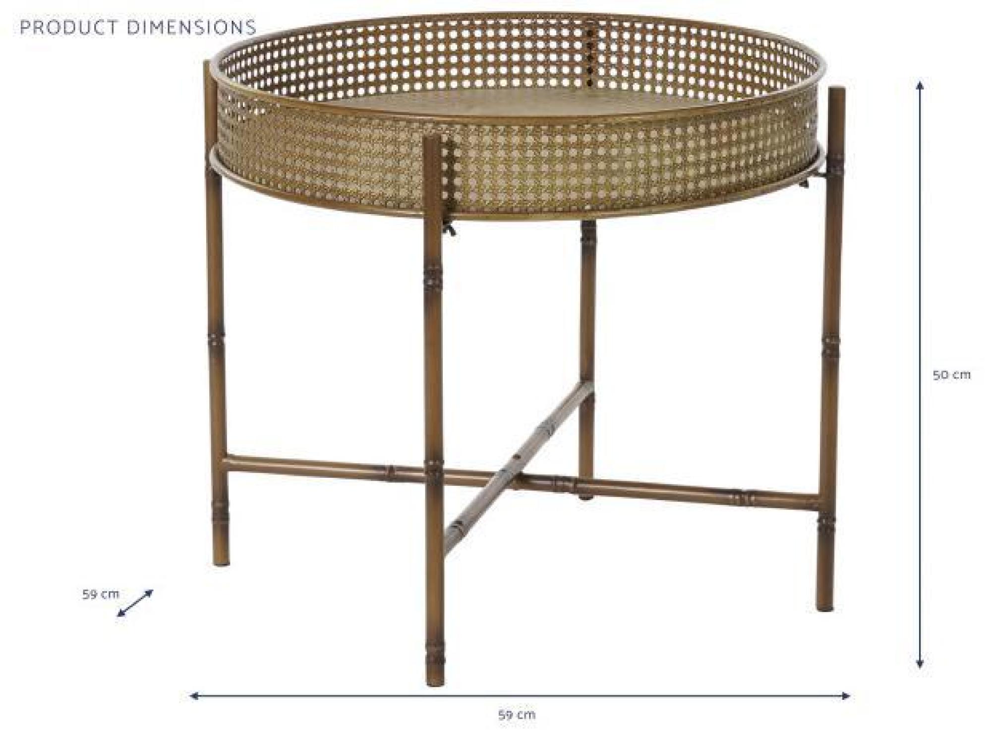 Product photograph of Natural Metal Side Table from Choice Furniture Superstore.