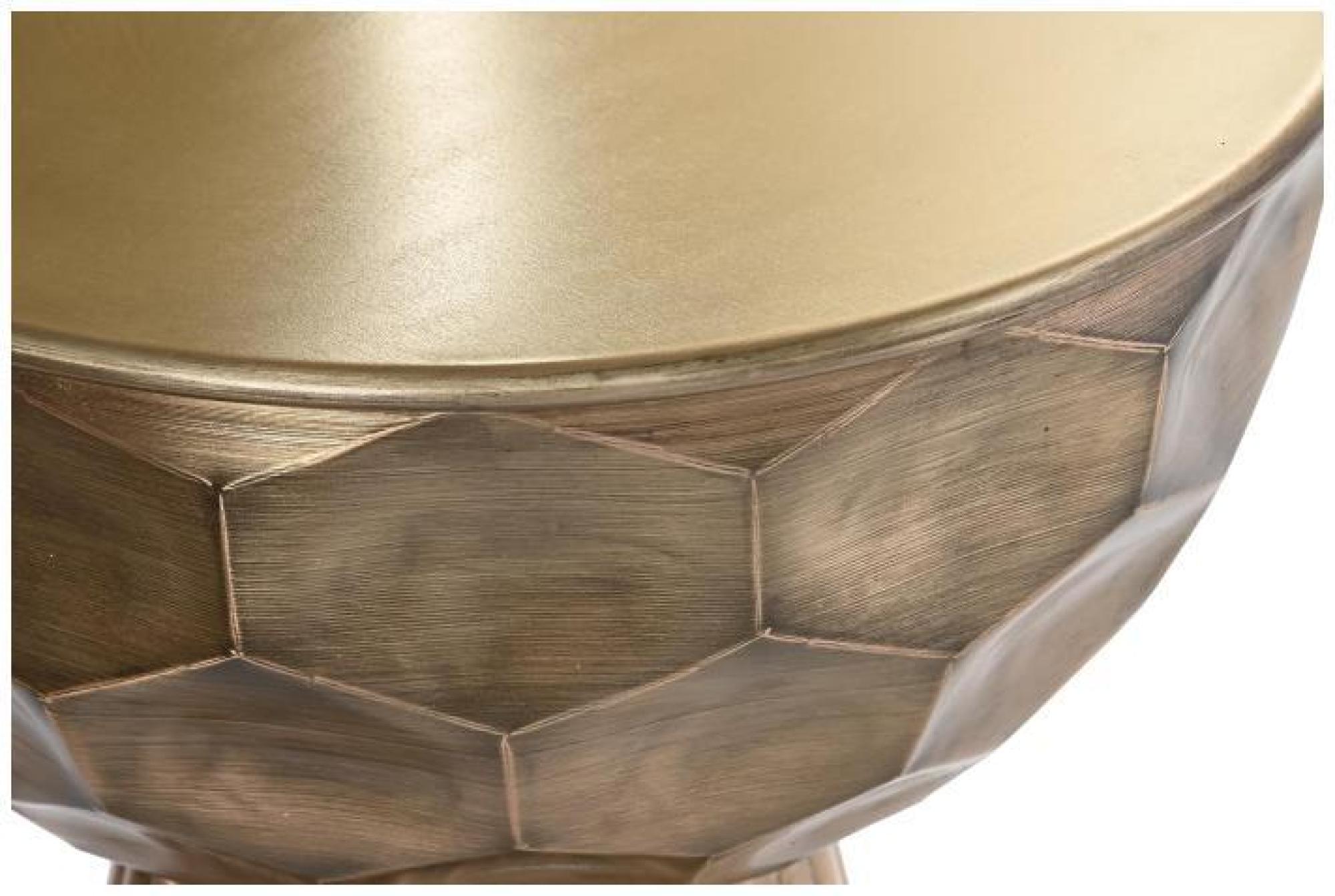 Product photograph of Camille Golden Metal Side Table from Choice Furniture Superstore.