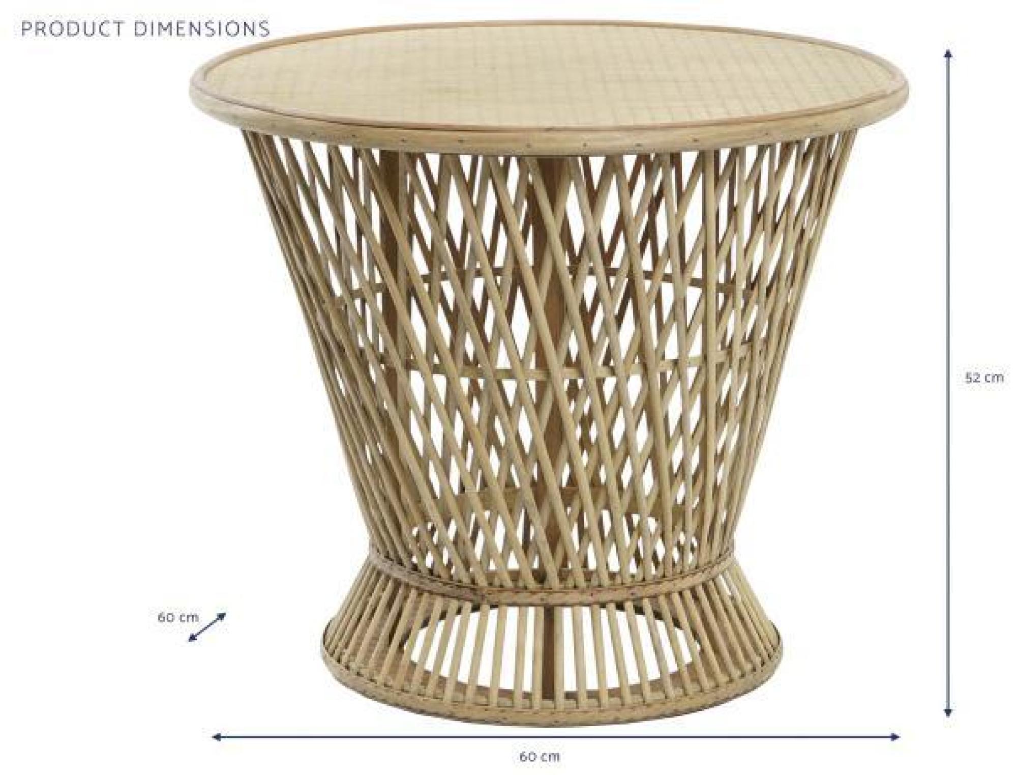 Product photograph of Urban Light Brown Bamboo Side Table from Choice Furniture Superstore.