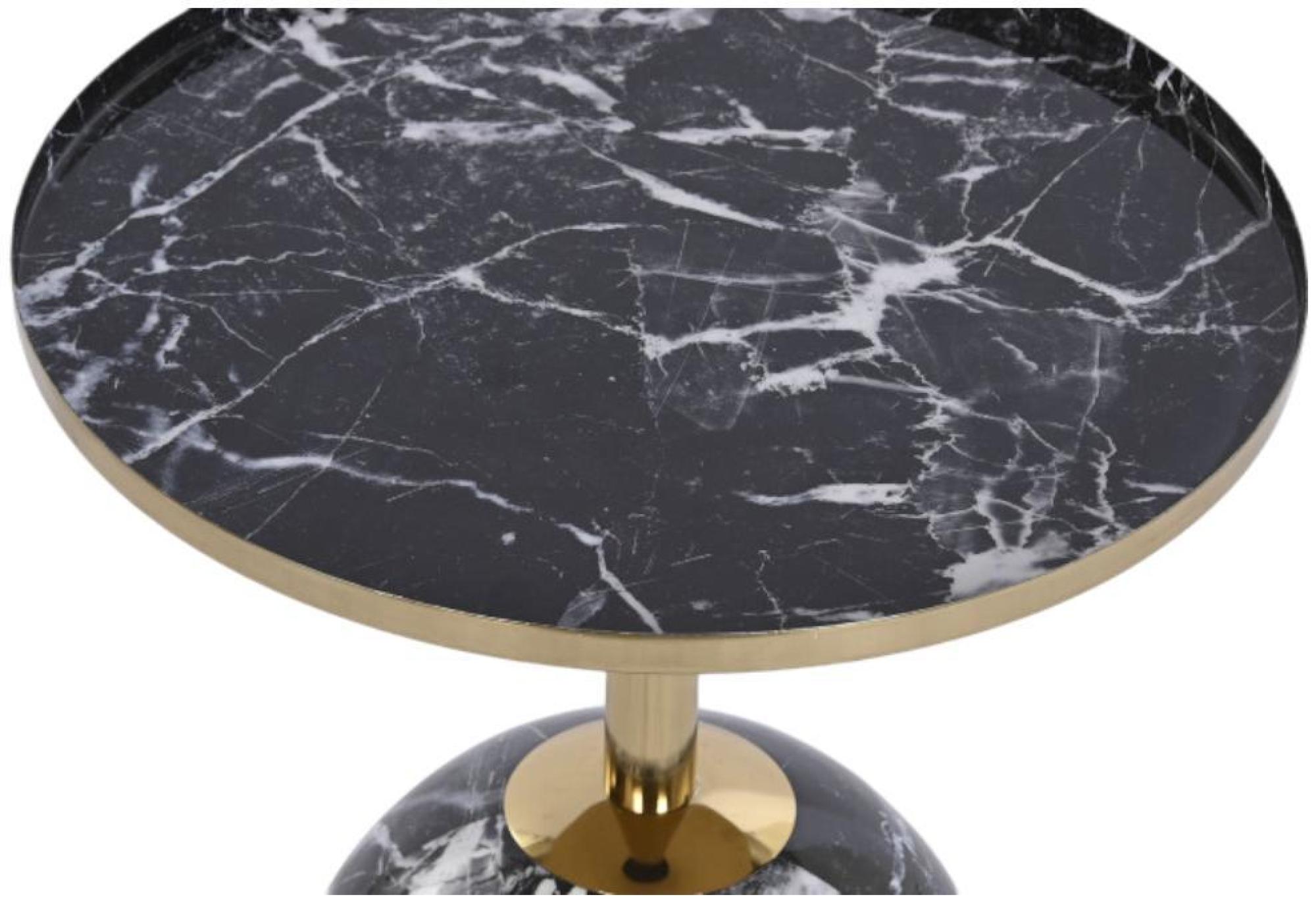 Product photograph of Modern Black And Golden Metal Side Table from Choice Furniture Superstore.