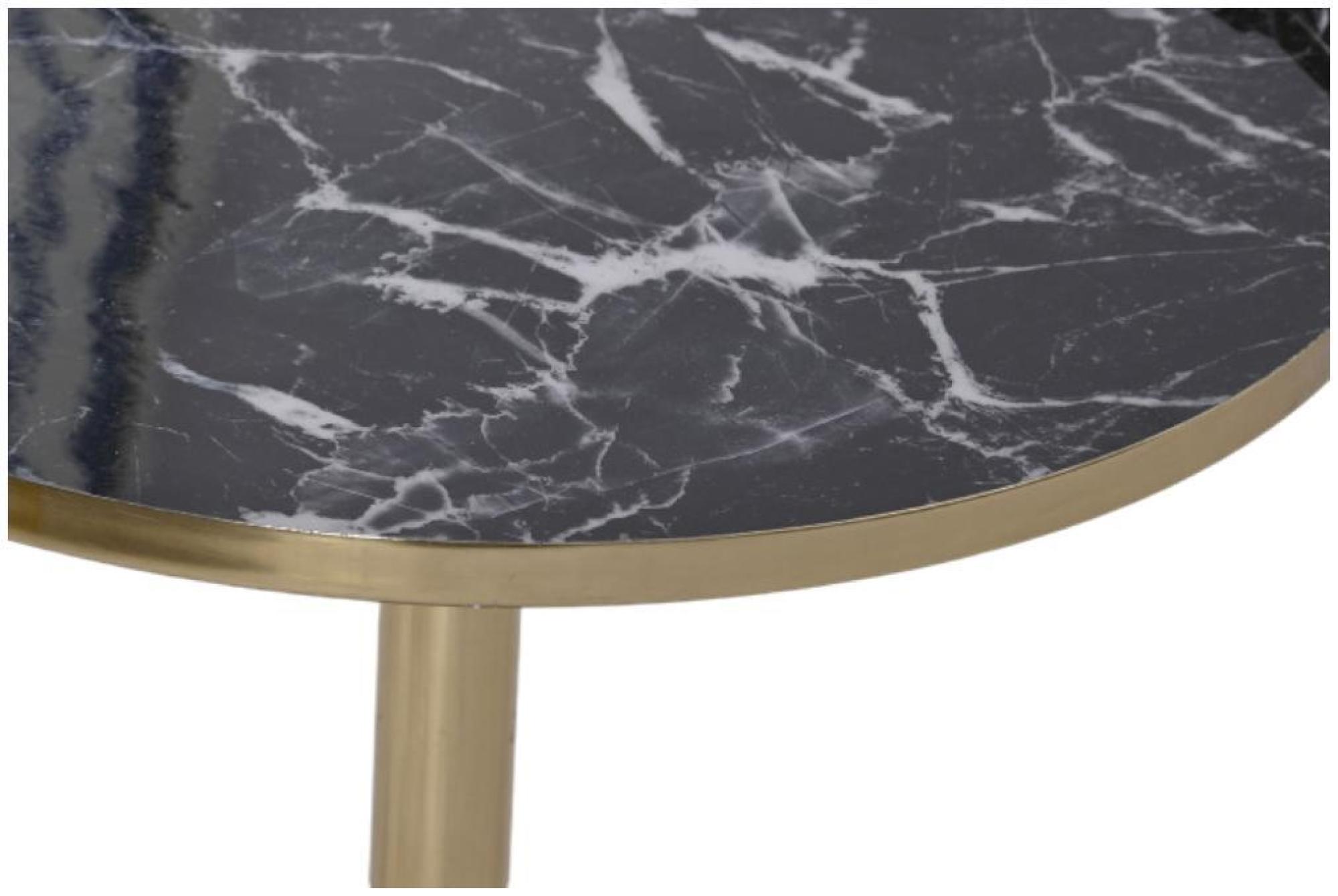 Product photograph of Modern Black And Golden Metal Side Table from Choice Furniture Superstore.