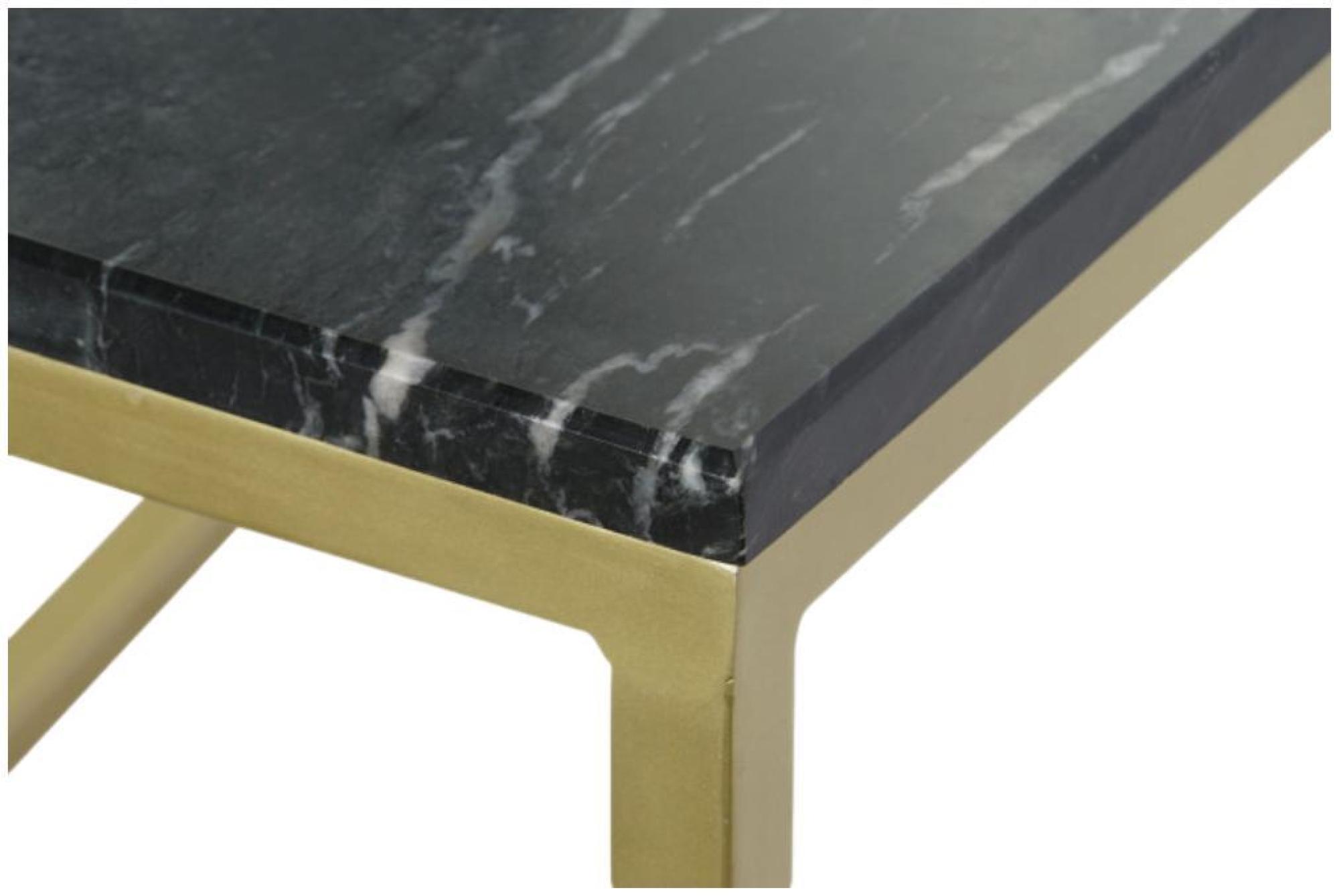 Product photograph of Glam Black Marble Top Side Table - Set Of 3 from Choice Furniture Superstore.