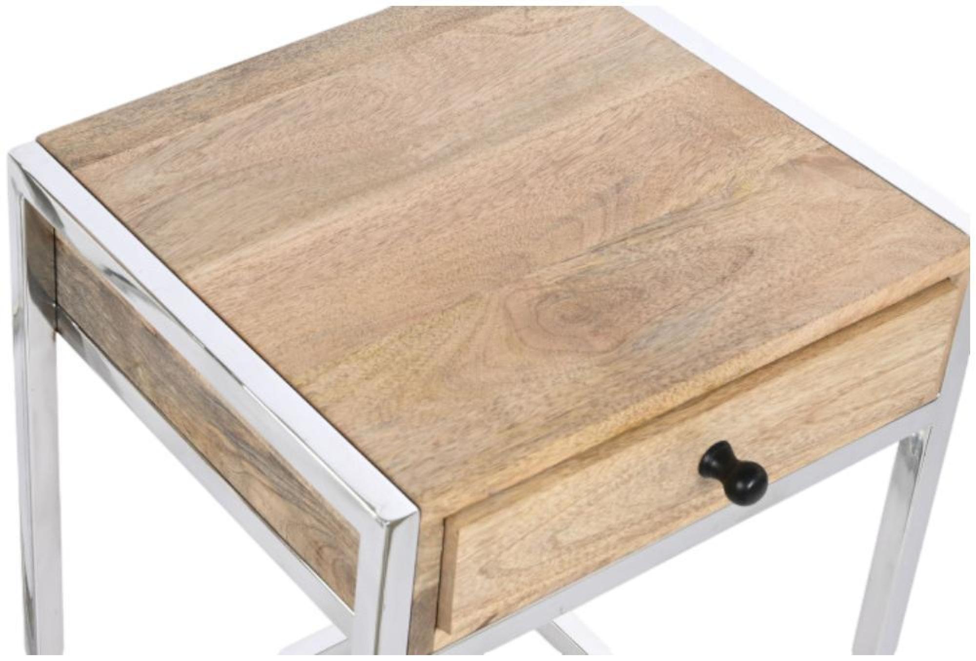 Product photograph of Loft Mango Wood Square Side Table - Set Of 2 from Choice Furniture Superstore.