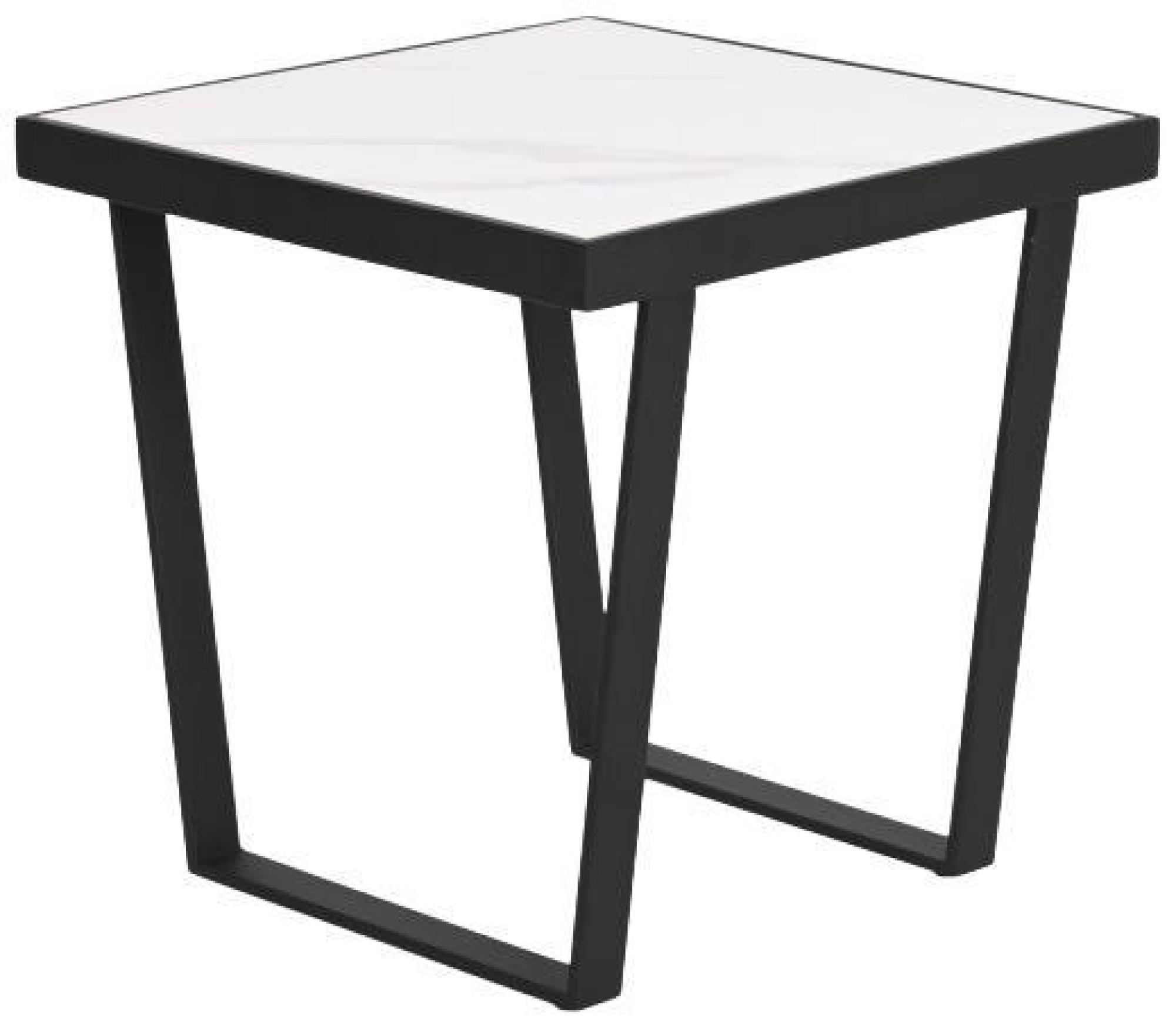 Product photograph of Urban White And Black Metal Side Table from Choice Furniture Superstore.