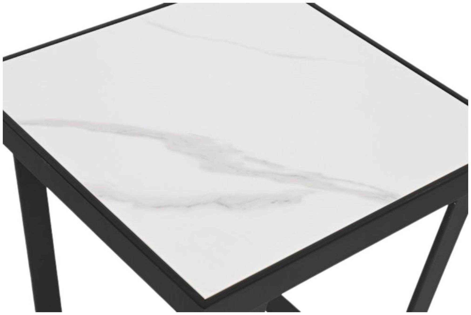 Product photograph of Urban White And Black Metal Side Table from Choice Furniture Superstore.