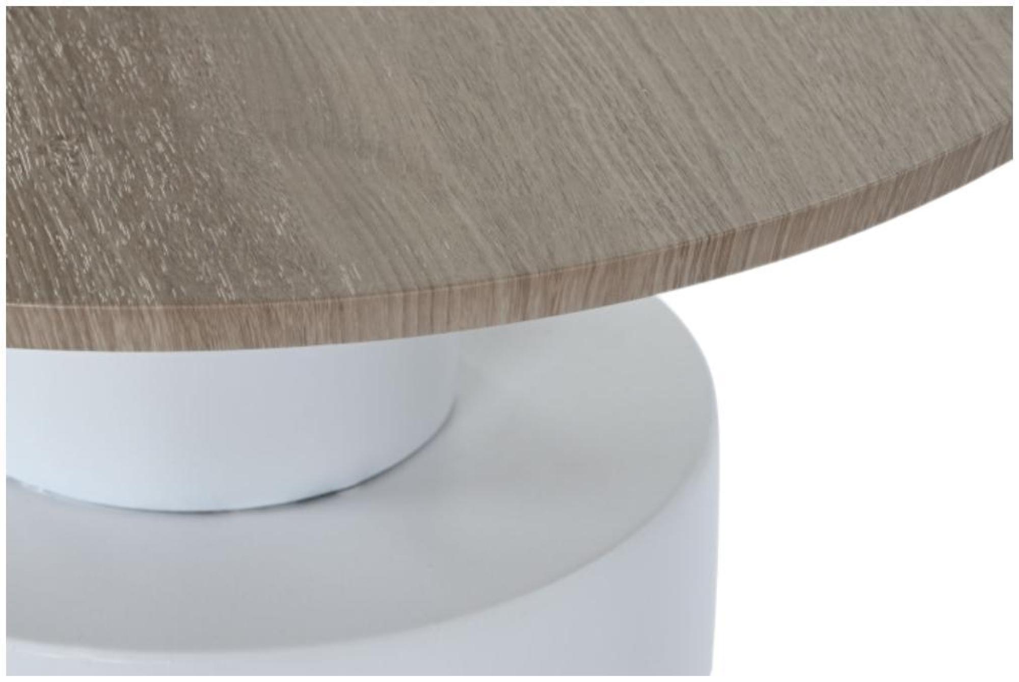 Product photograph of Urban White And Natural Metal Side Table from Choice Furniture Superstore.