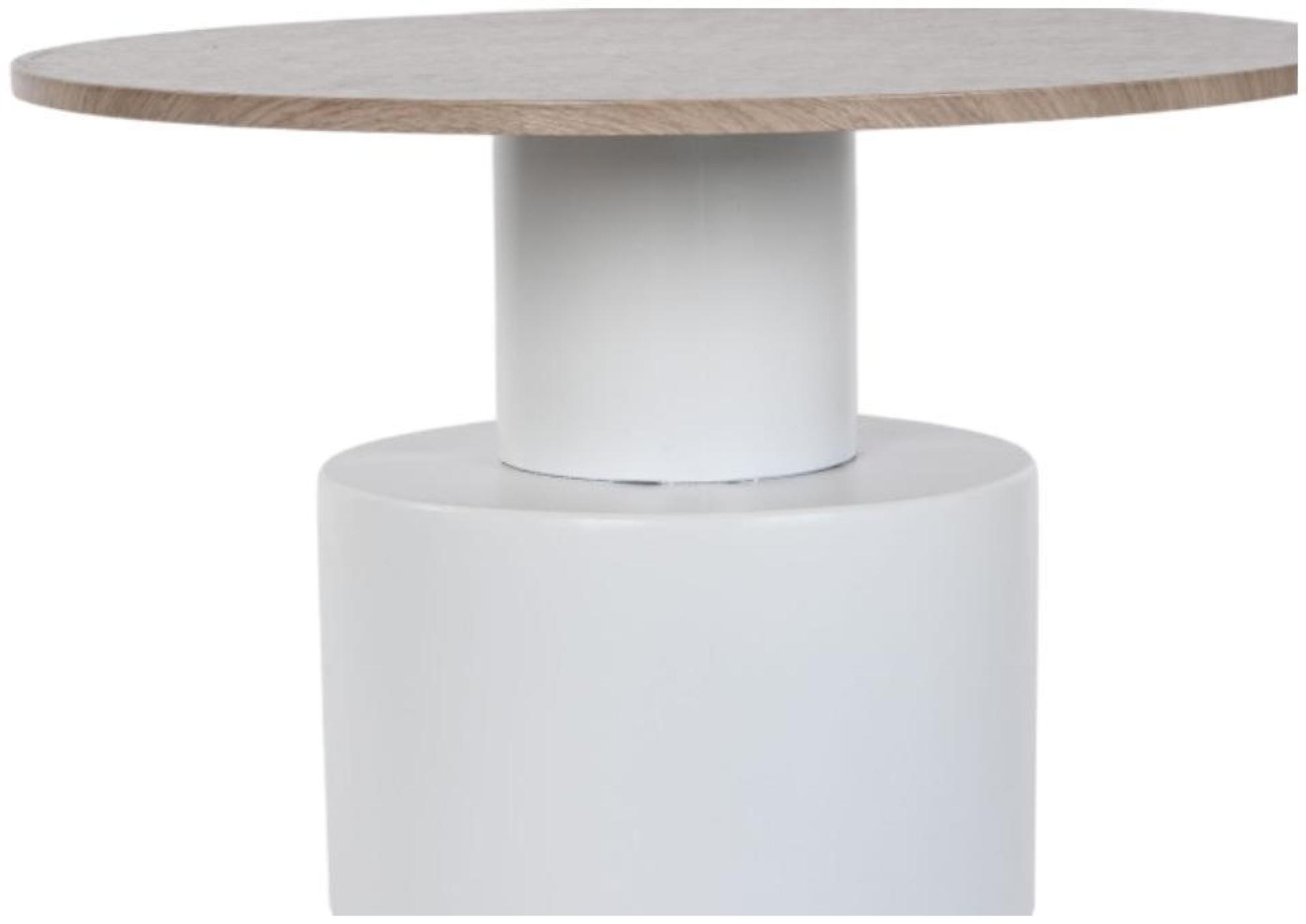 Product photograph of Urban White And Natural Metal Side Table from Choice Furniture Superstore.