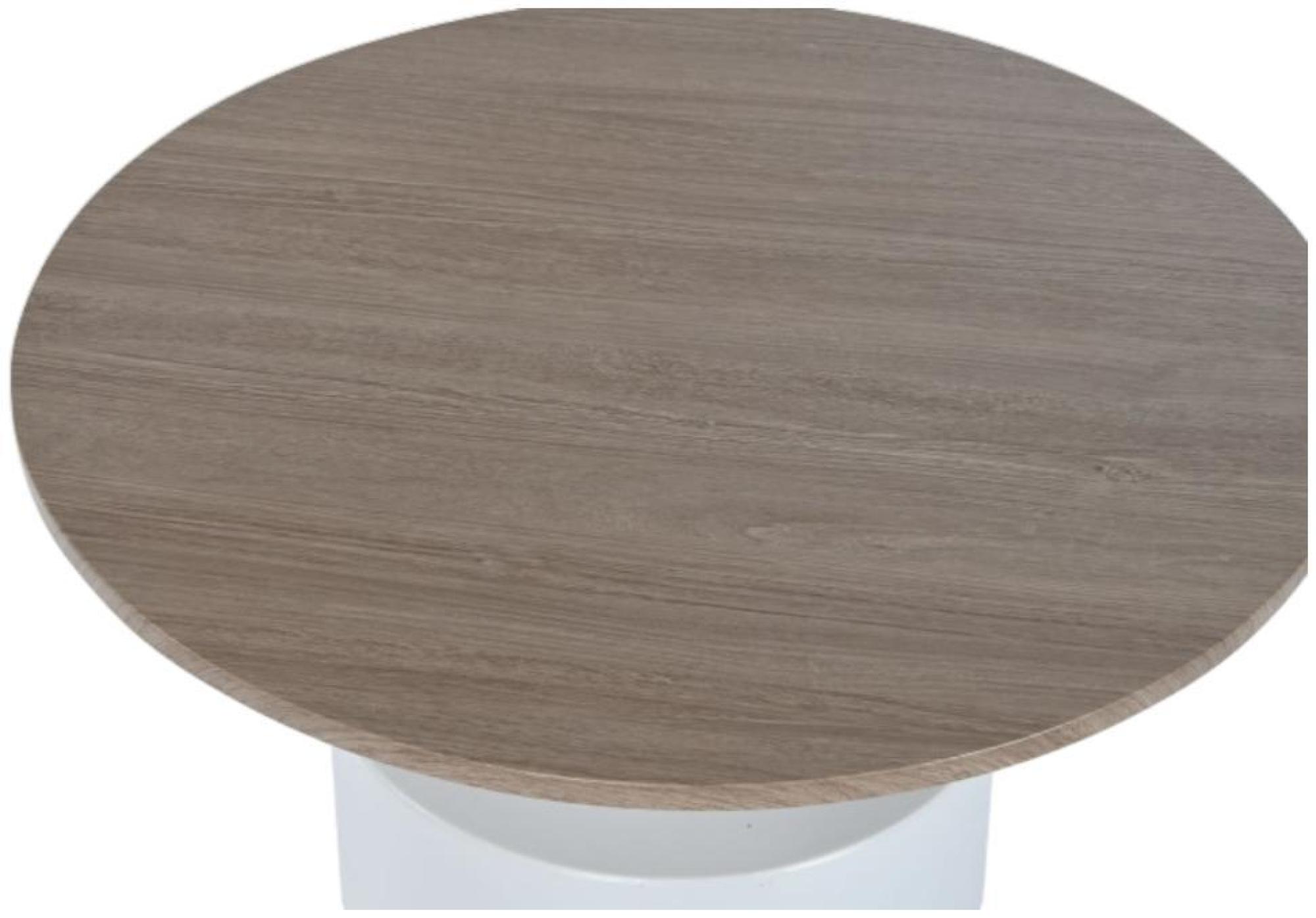 Product photograph of Urban White And Natural Metal Side Table from Choice Furniture Superstore.