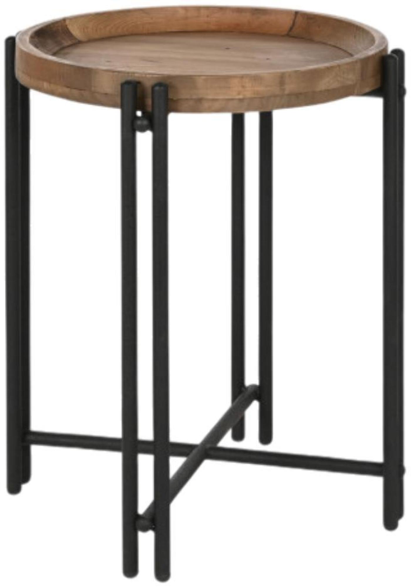 Product photograph of Brown And Black Wood Side Table from Choice Furniture Superstore.