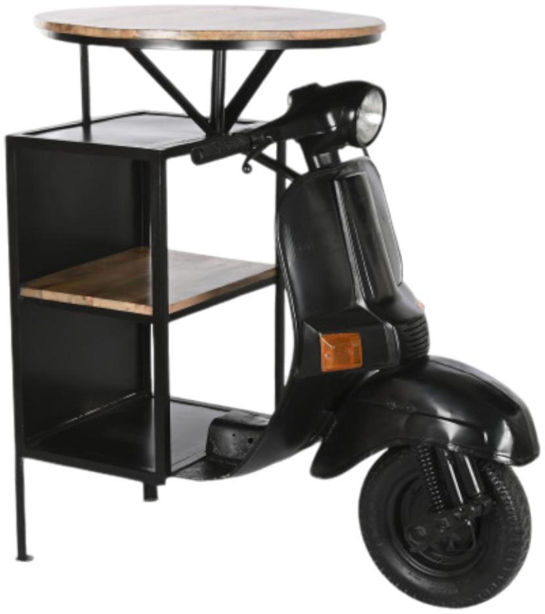 Product photograph of Loft Black And Brown Motorcycle Metal Table from Choice Furniture Superstore.
