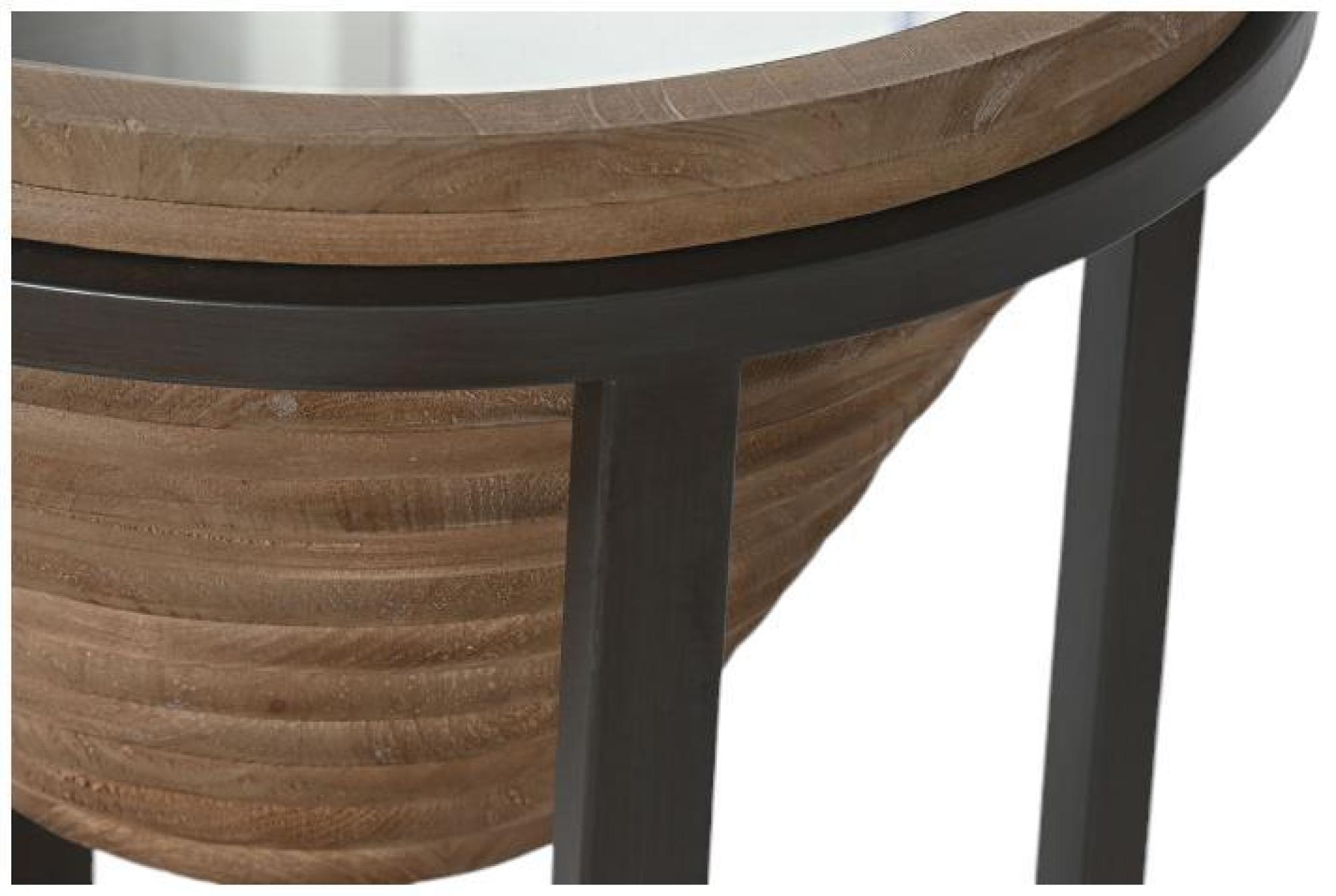 Product photograph of Modern Natural And Black Wood Side Table from Choice Furniture Superstore.