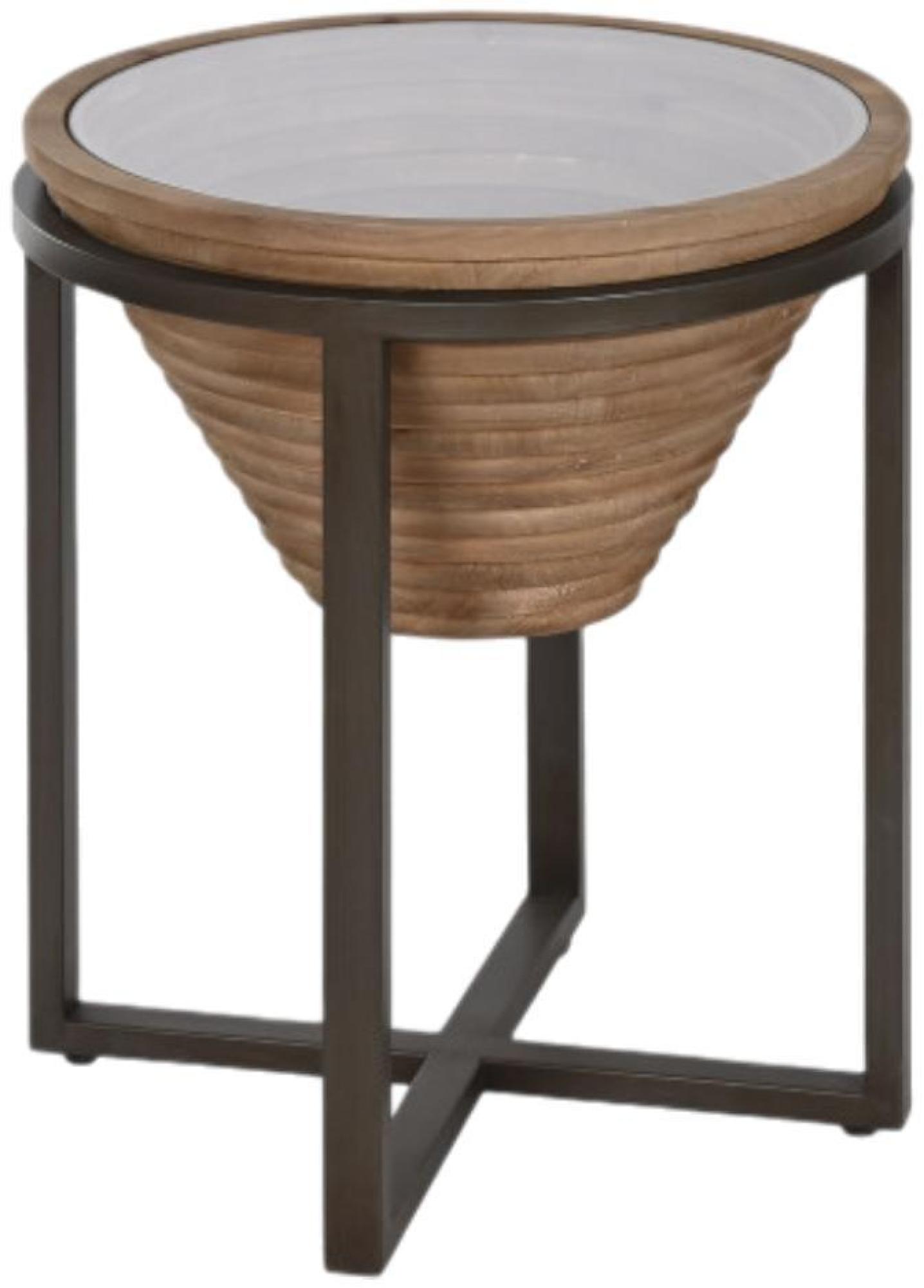 Product photograph of Modern Natural And Black Wood Side Table from Choice Furniture Superstore.