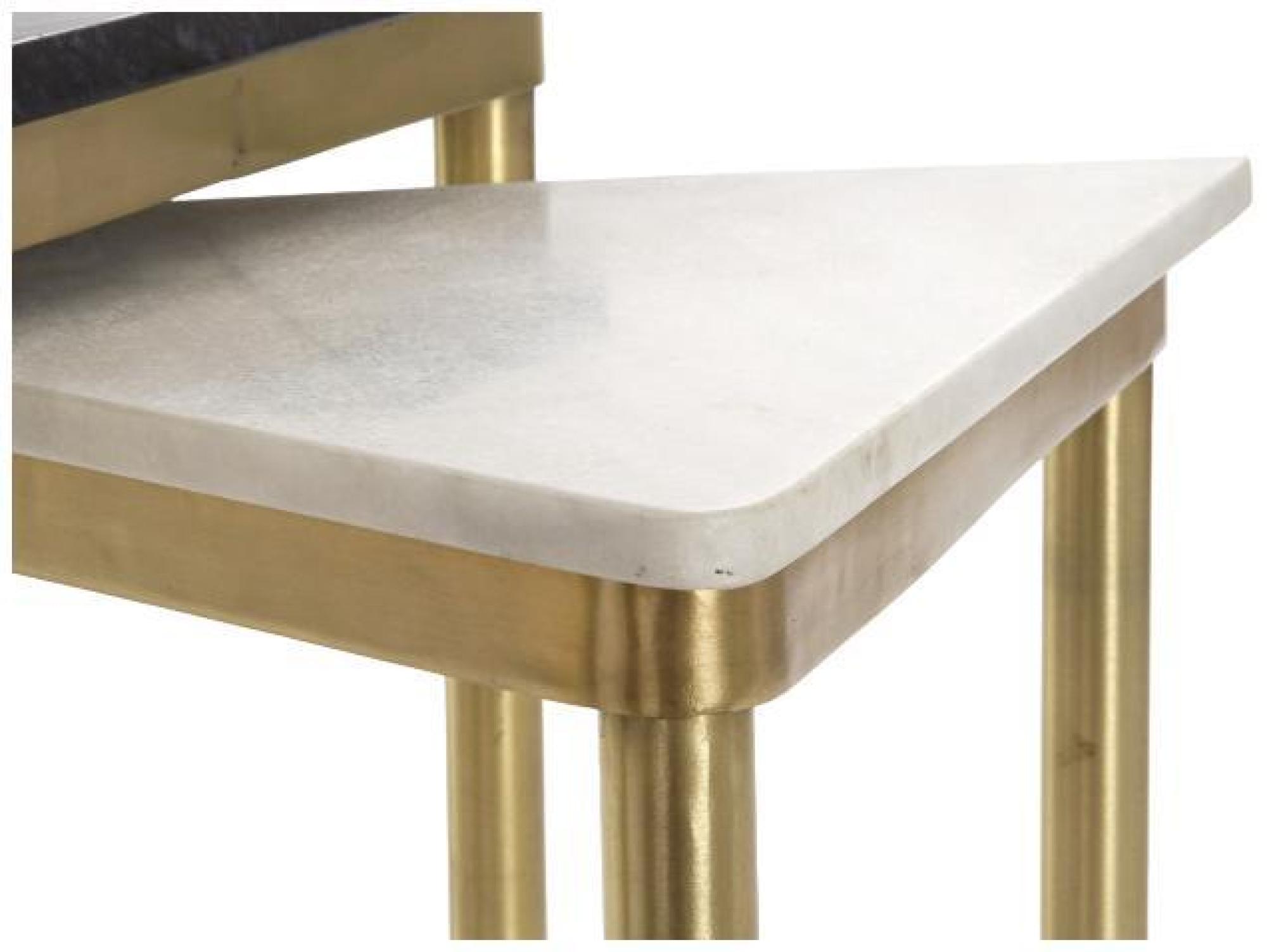 Product photograph of Modern Multi Coloured Marble Side Table - Set Of 3 from Choice Furniture Superstore.