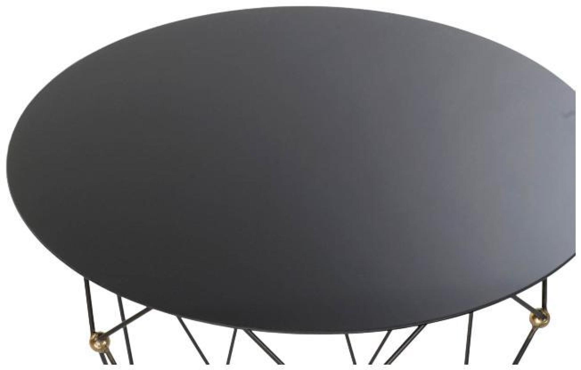 Product photograph of Loft Black And Golden Metal Side Table from Choice Furniture Superstore.