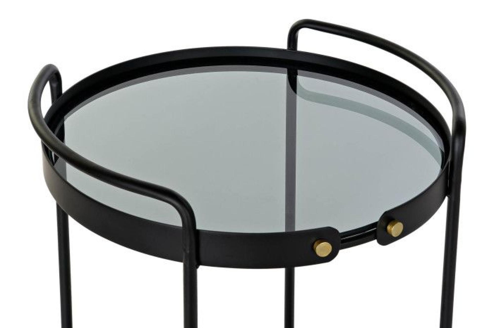 Product photograph of Black Metal Side Table from Choice Furniture Superstore.