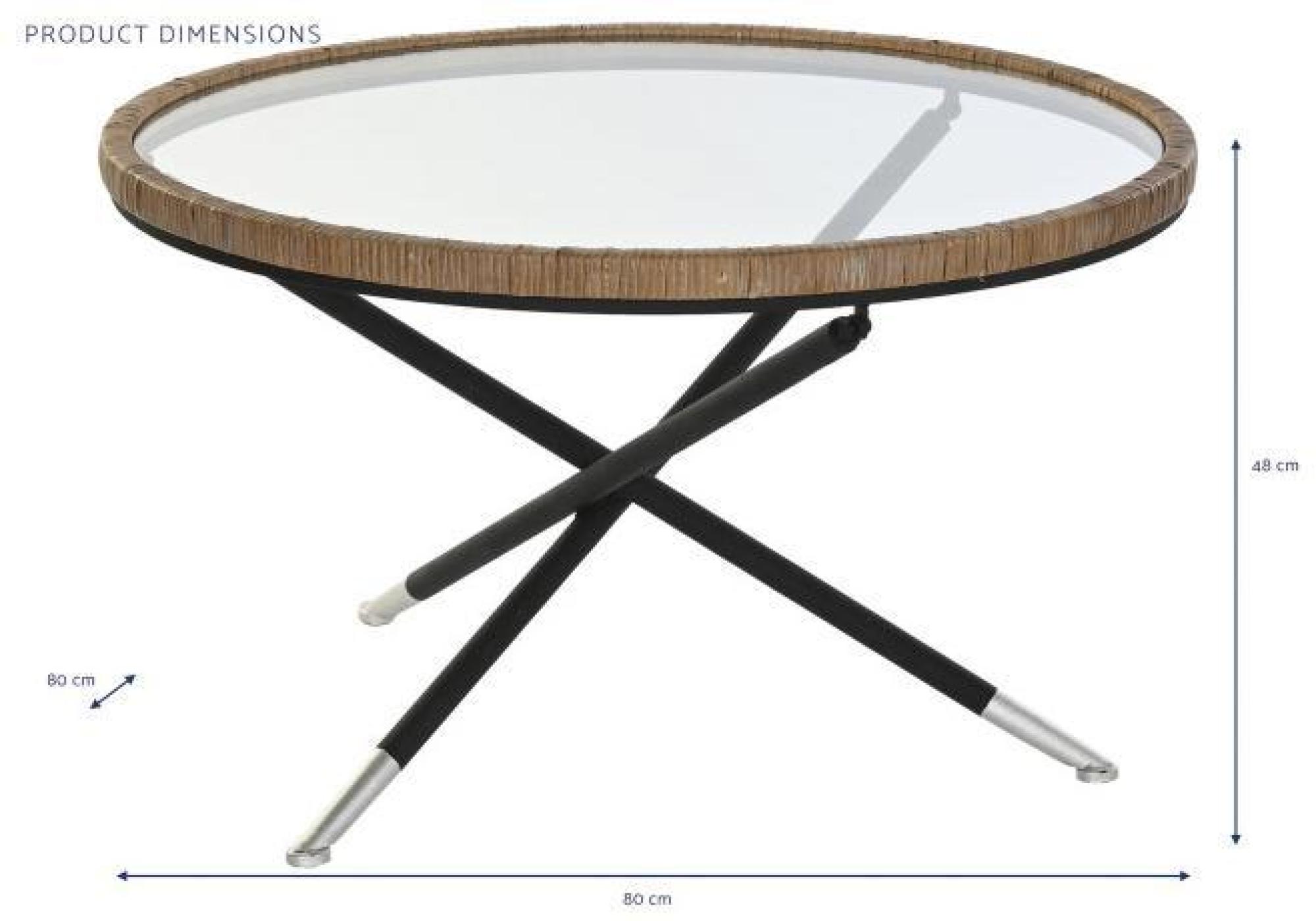 Product photograph of Glass Top Round Side Table from Choice Furniture Superstore.