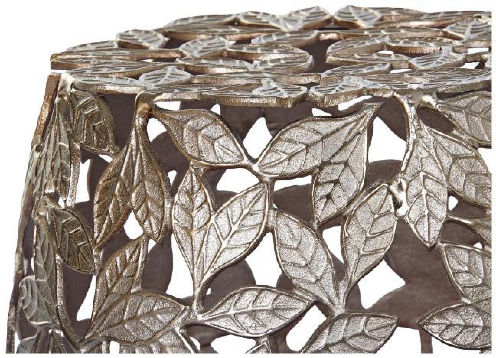 Product photograph of Shabby Copper Leaves Metal Side Table from Choice Furniture Superstore.