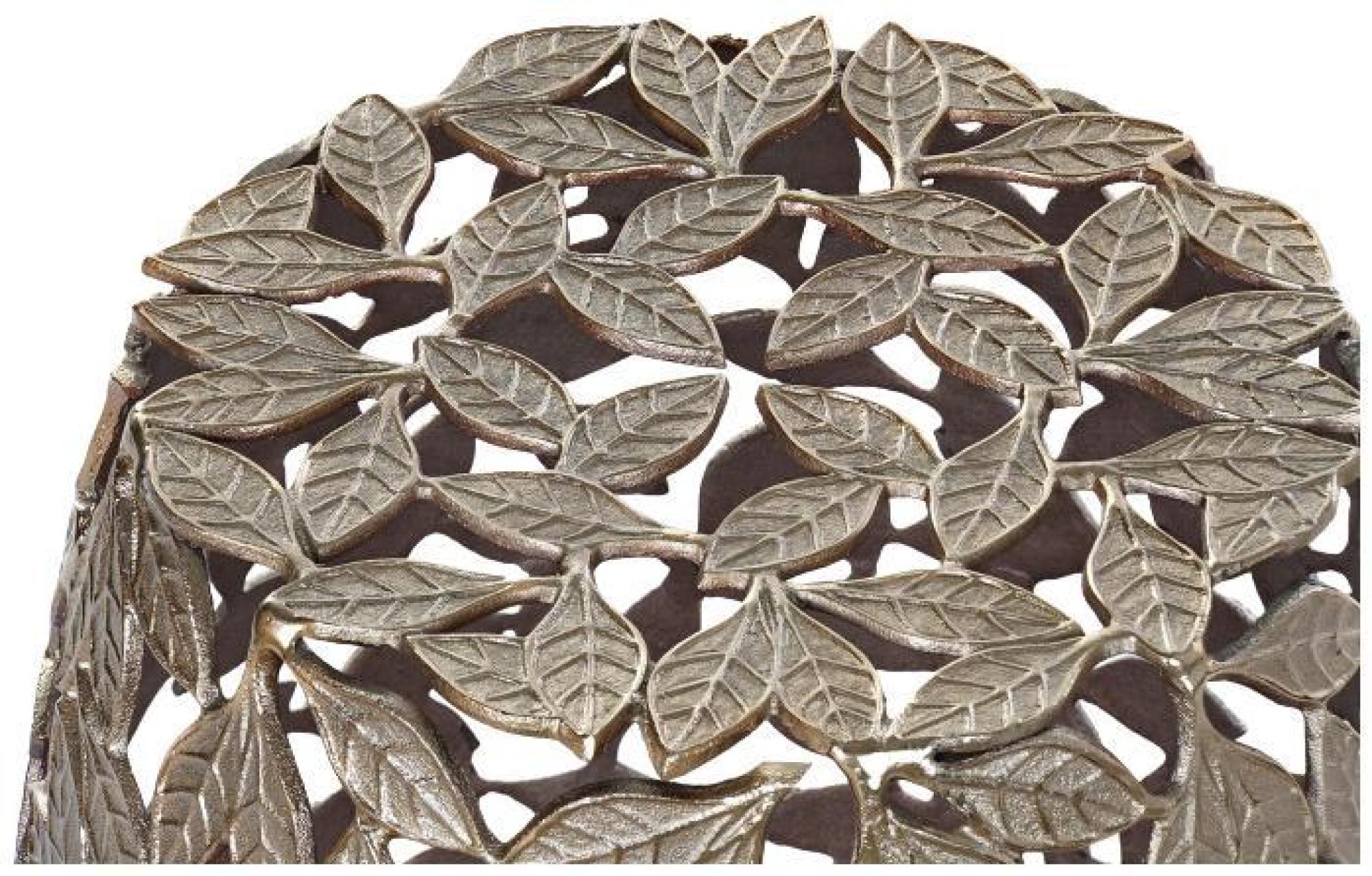 Product photograph of Shabby Copper Leaves Metal Side Table from Choice Furniture Superstore.