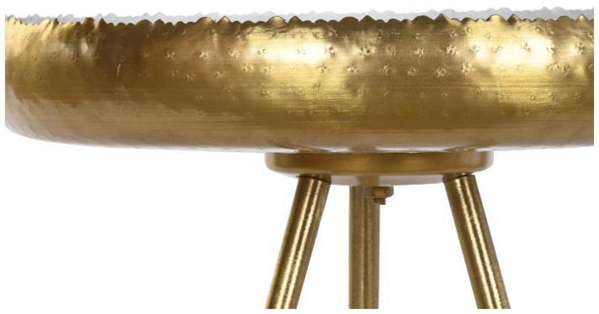 Product photograph of Blue And Gold Metal Round Side Table from Choice Furniture Superstore.