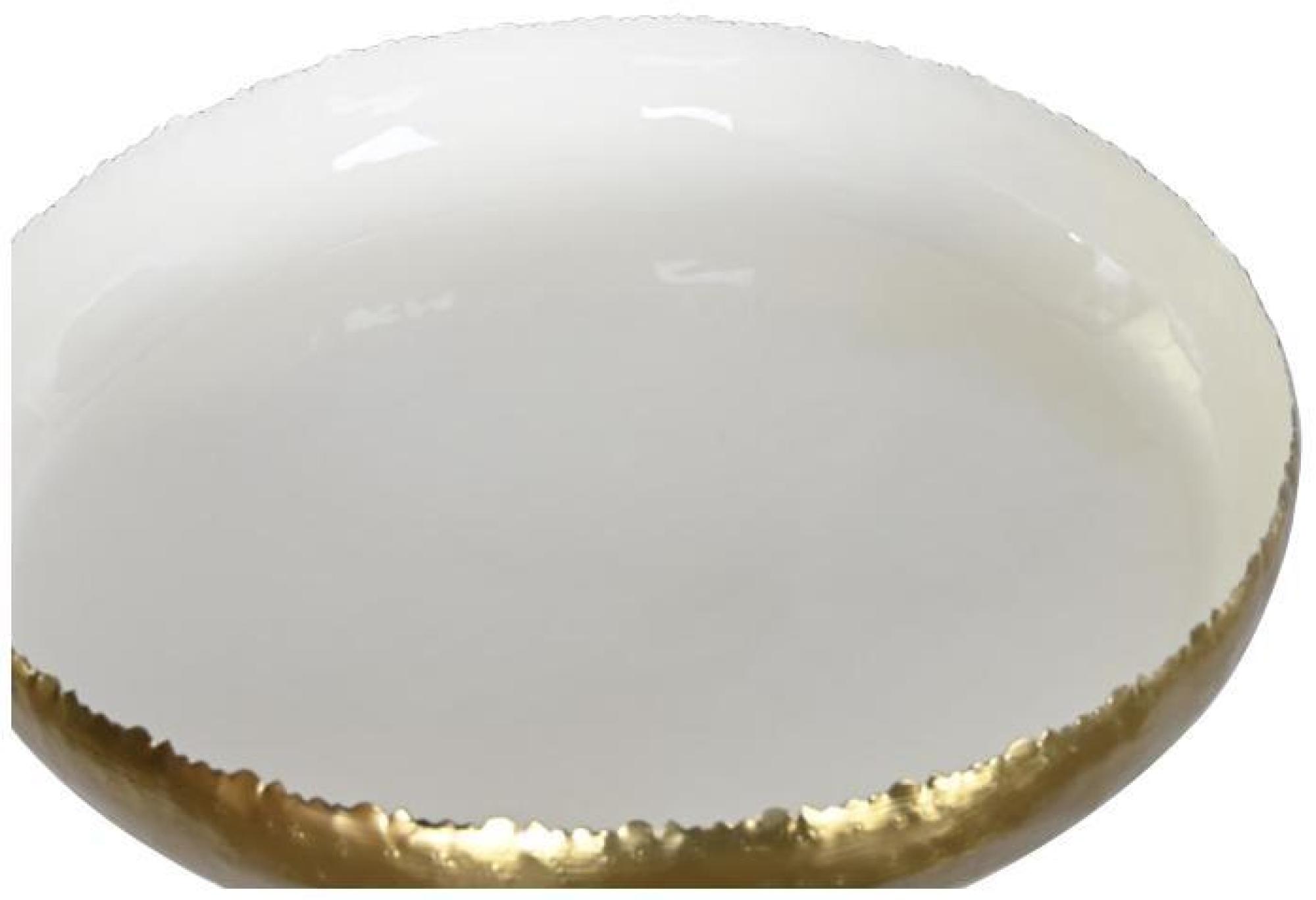 Product photograph of White And Gold Metal Round Side Table from Choice Furniture Superstore.