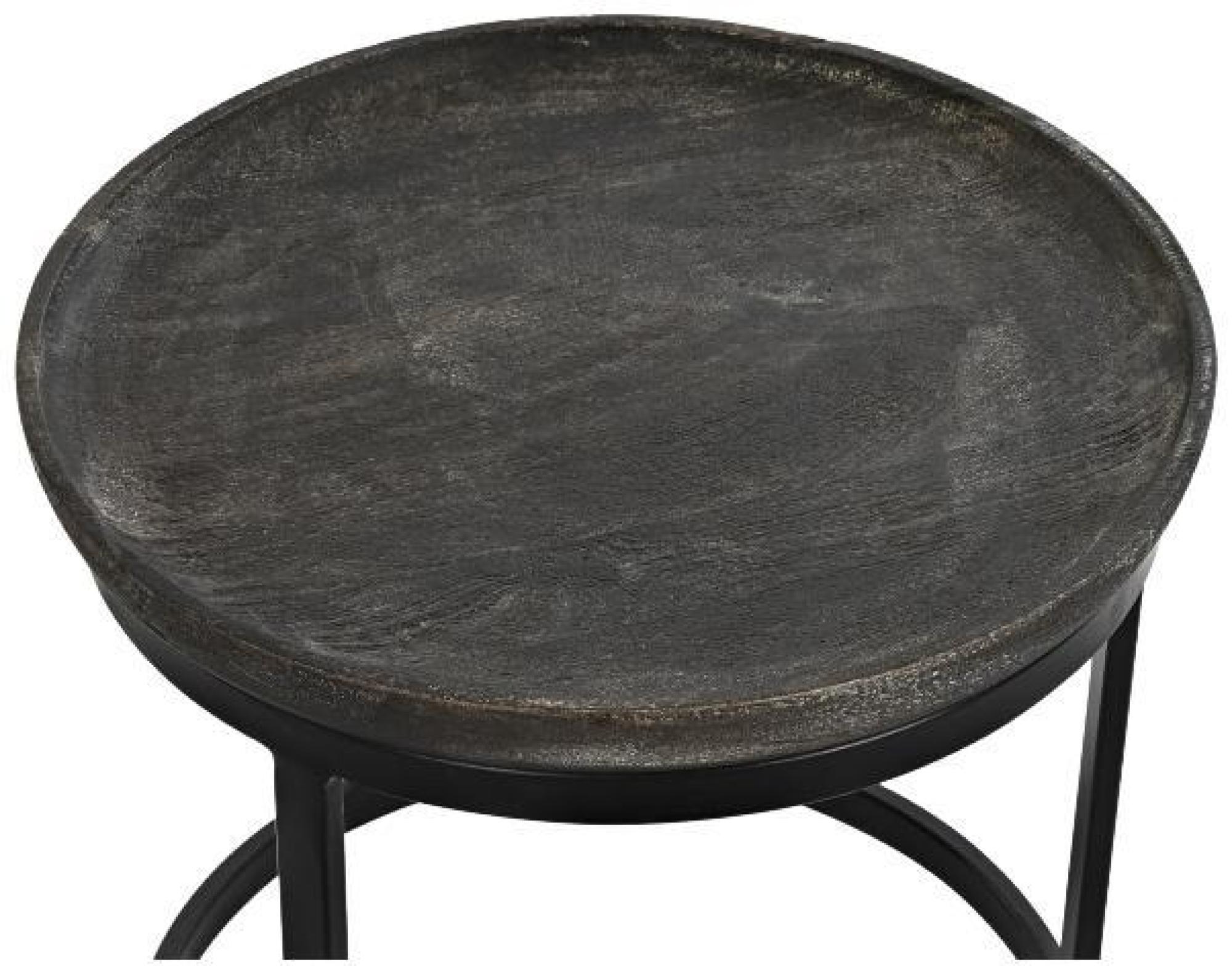 Product photograph of Black And Brown Wood Side Table - Set Of 2 from Choice Furniture Superstore.