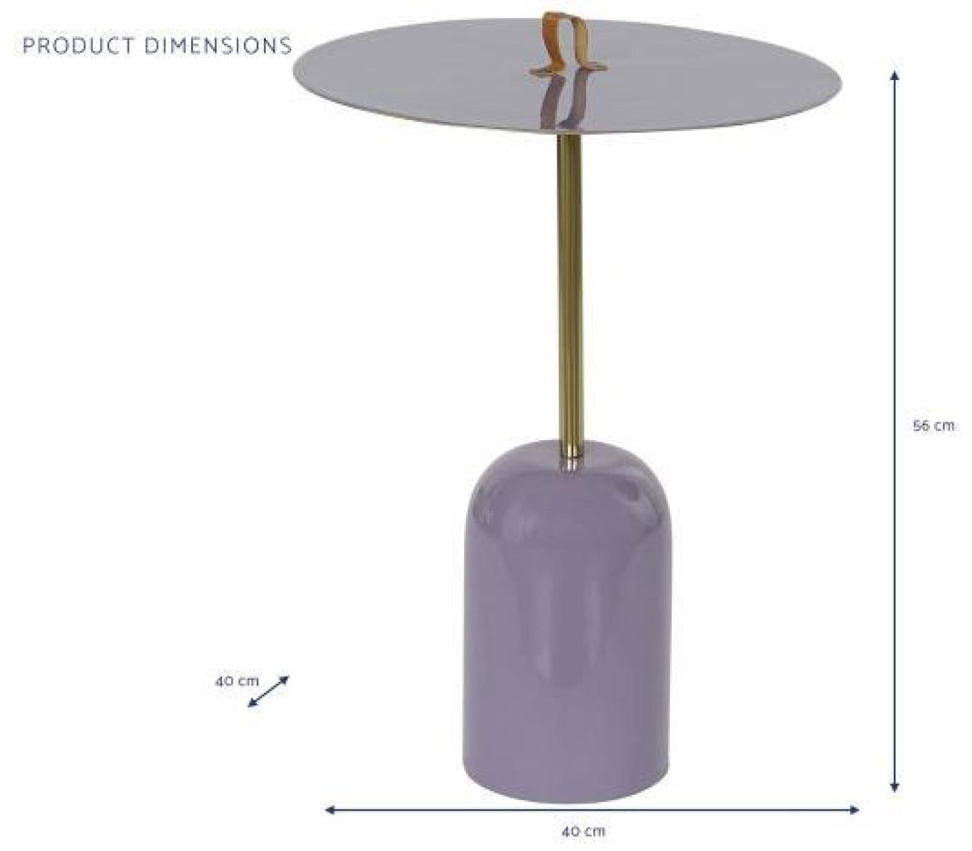 Product photograph of Urban Lilac Metal Side Table from Choice Furniture Superstore.