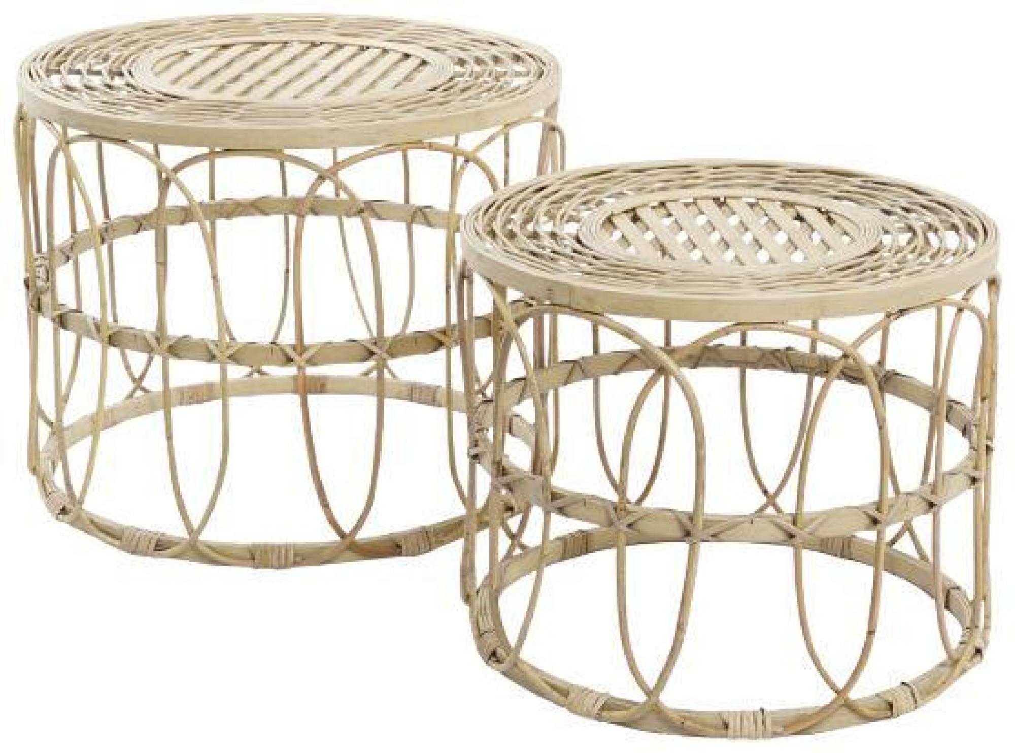 Product photograph of Urban Brown Rattan Side Table - Set Of 2 from Choice Furniture Superstore.