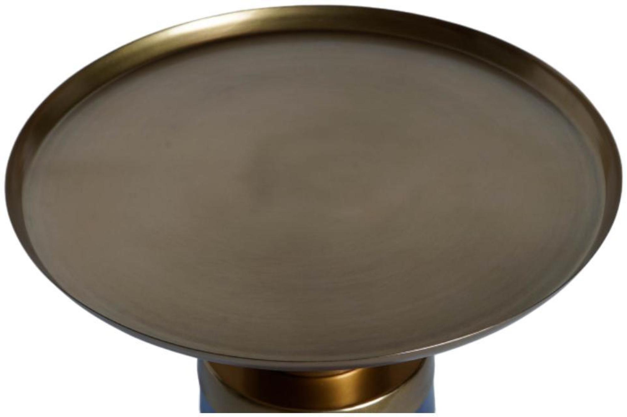 Product photograph of Modern Golden Metal Round Side Table from Choice Furniture Superstore.