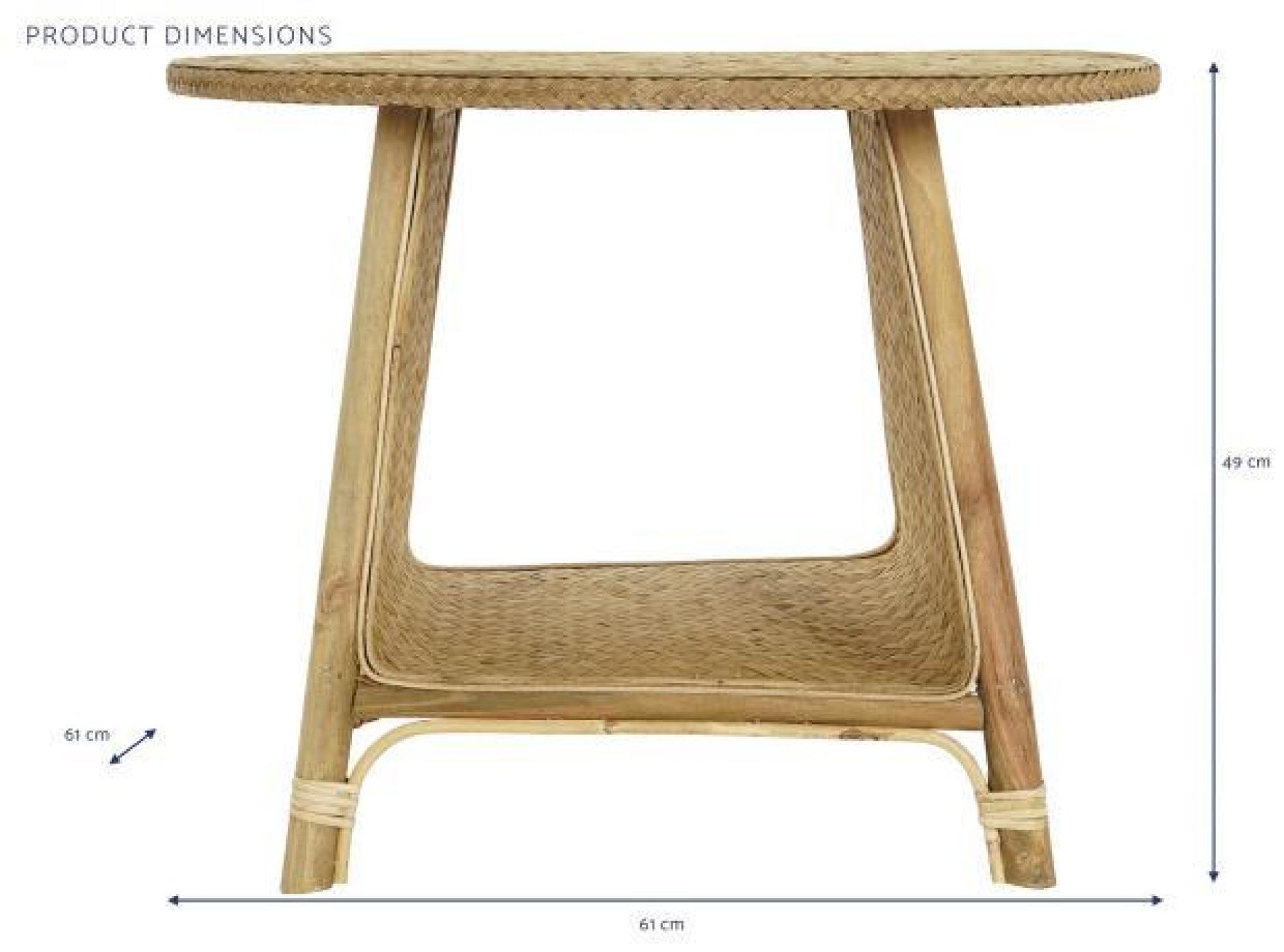 Product photograph of Tropical Brown Wood Side Table from Choice Furniture Superstore.