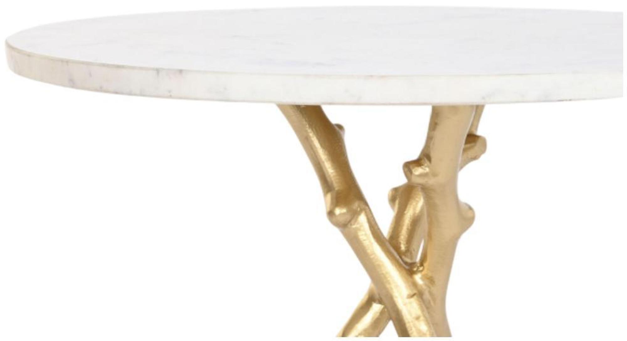 Product photograph of White Marble Round Side Table from Choice Furniture Superstore.