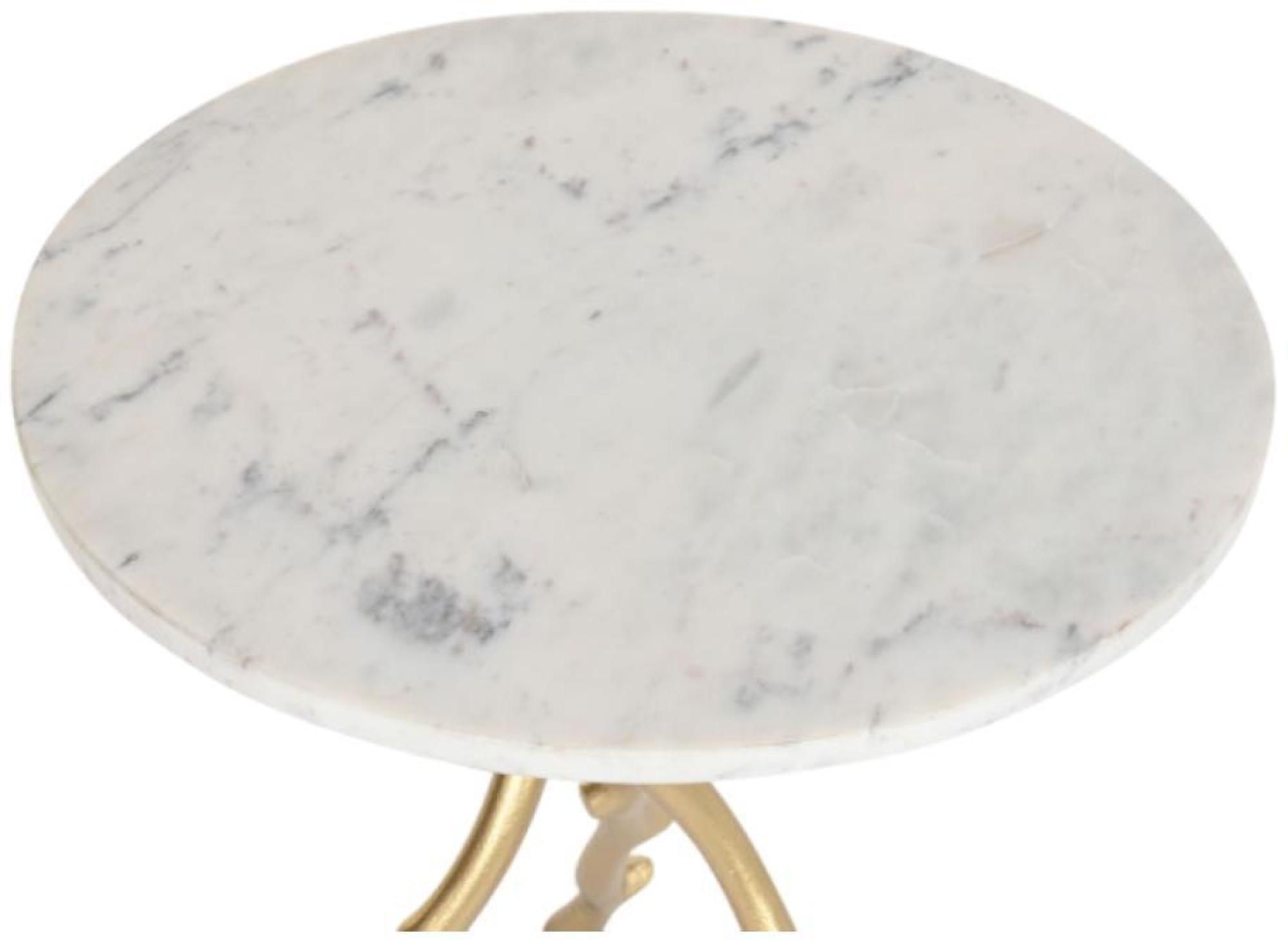 Product photograph of White Marble Round Side Table from Choice Furniture Superstore.