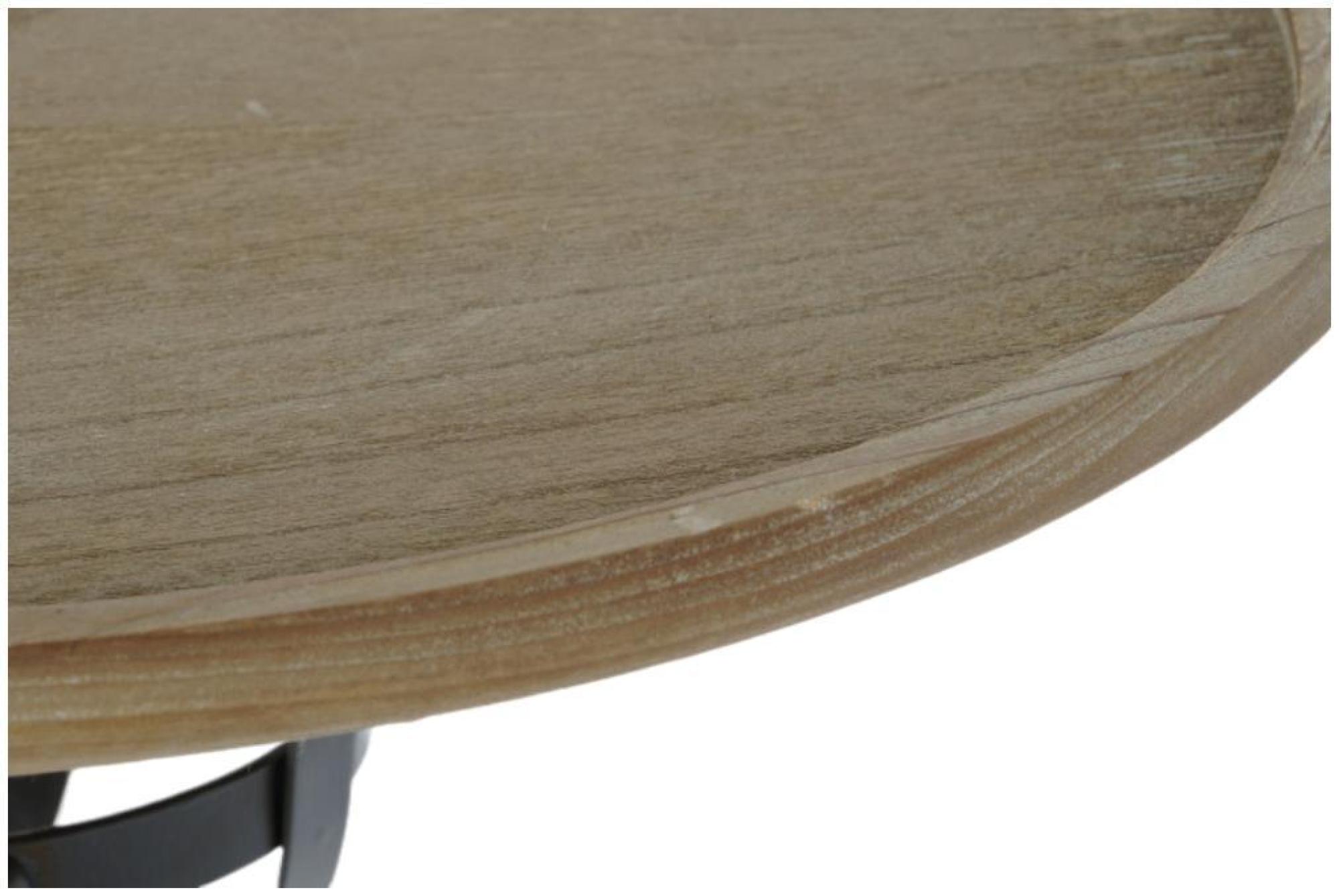 Product photograph of Black And Natural Wood Side Table from Choice Furniture Superstore.