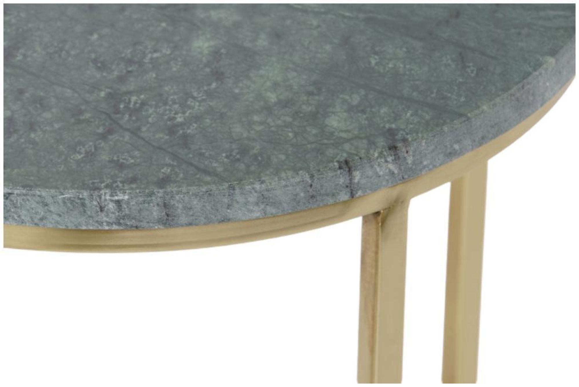 Product photograph of Glam Golden And Green Metal Side Table - Set Of 2 from Choice Furniture Superstore.