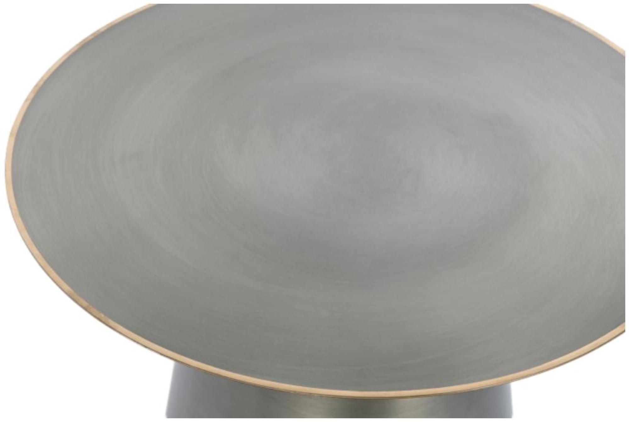 Product photograph of Modern Dark Grey And Golden Metal Side Table from Choice Furniture Superstore.