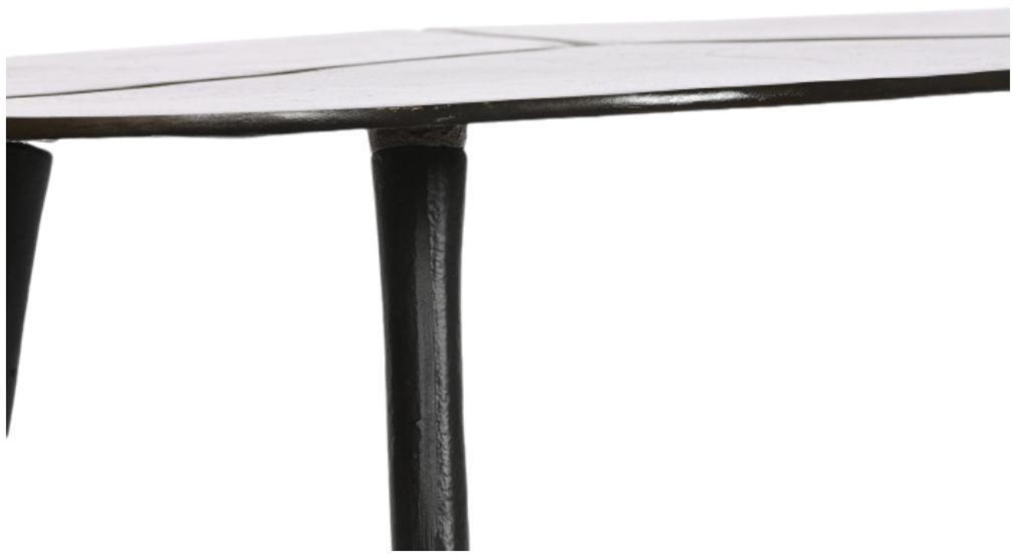 Product photograph of Modern Black And Golden Metal Side Table - Set Of 2 from Choice Furniture Superstore.