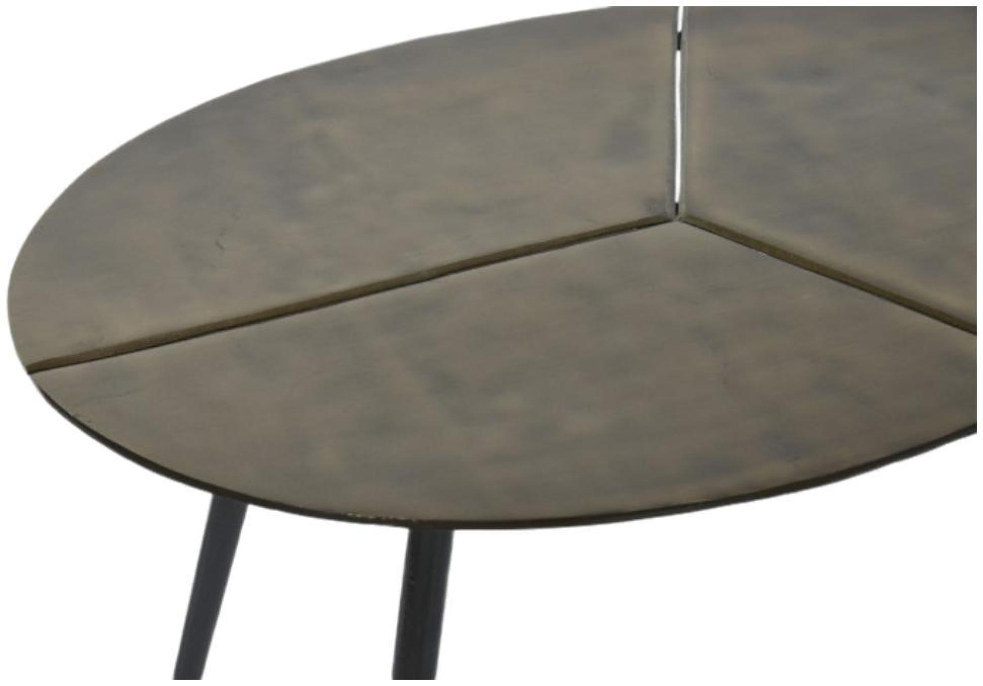 Product photograph of Modern Black And Golden Metal Side Table - Set Of 2 from Choice Furniture Superstore.