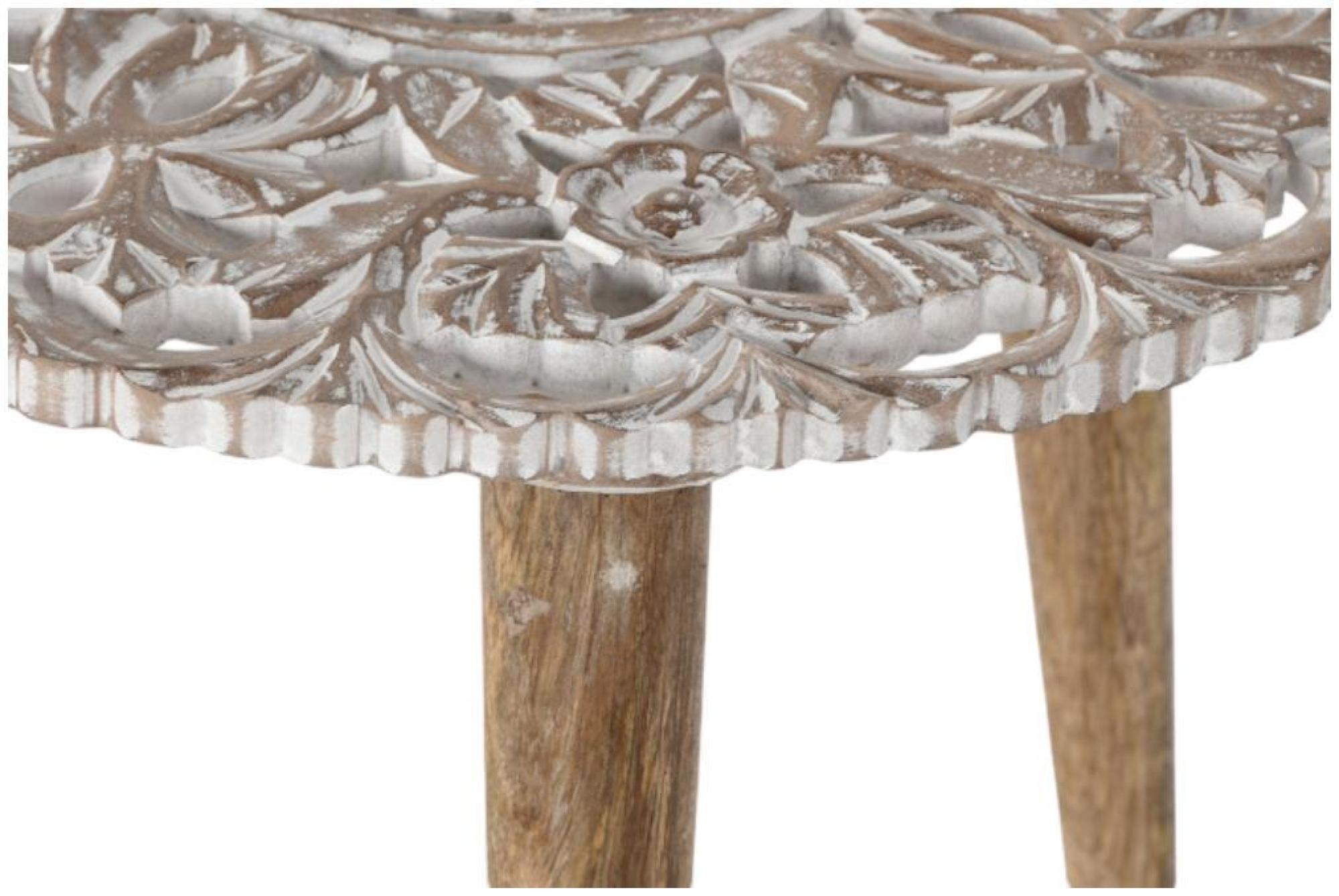 Product photograph of Natural And White Wood Side Table - Set Of 2 from Choice Furniture Superstore.