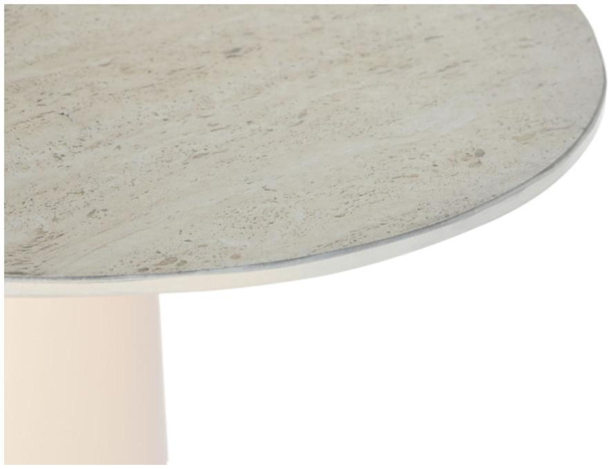 Product photograph of Modern Beige Ceramic Side Table from Choice Furniture Superstore.