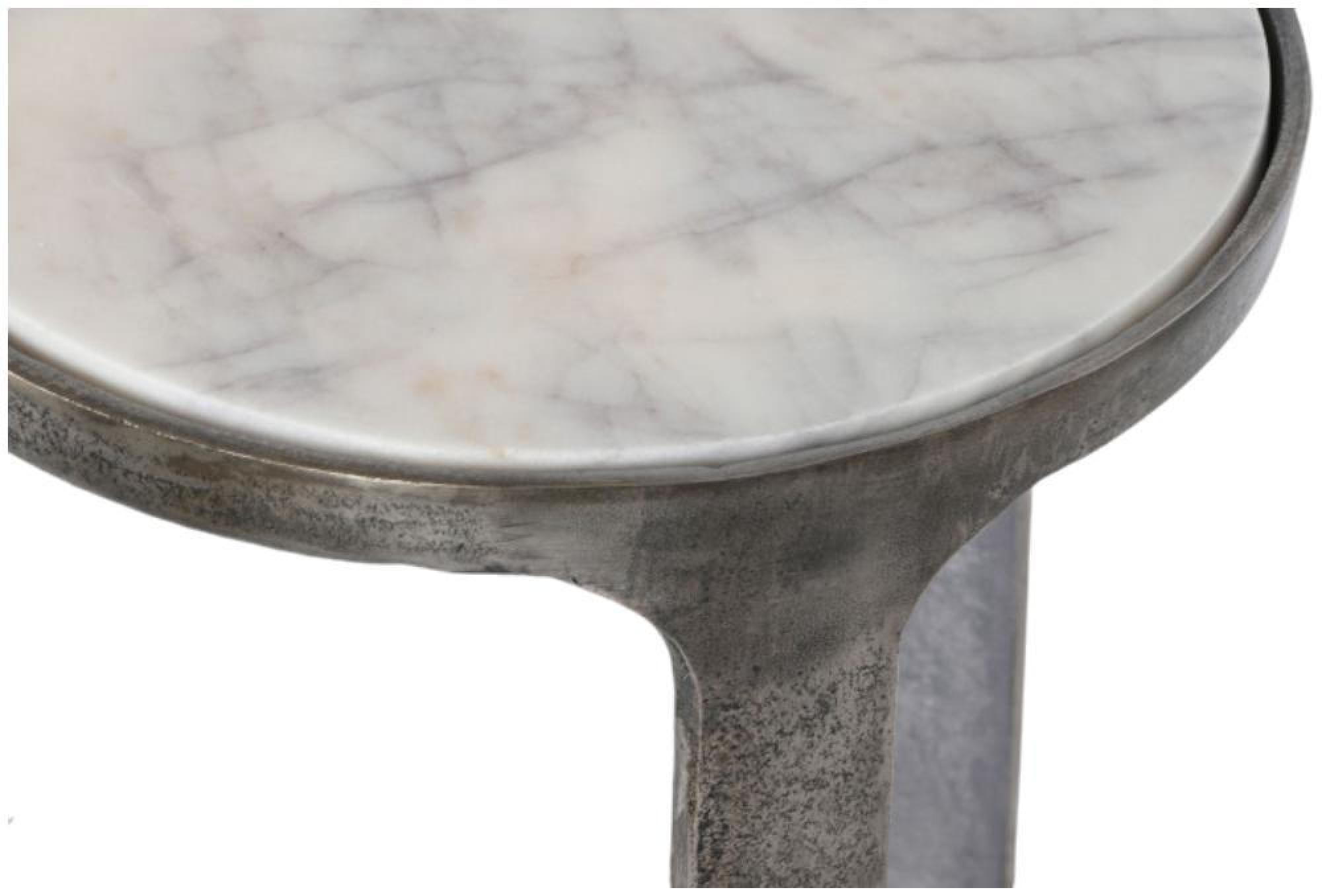 Product photograph of White Marble Round Side Table - Set Of 3 from Choice Furniture Superstore.