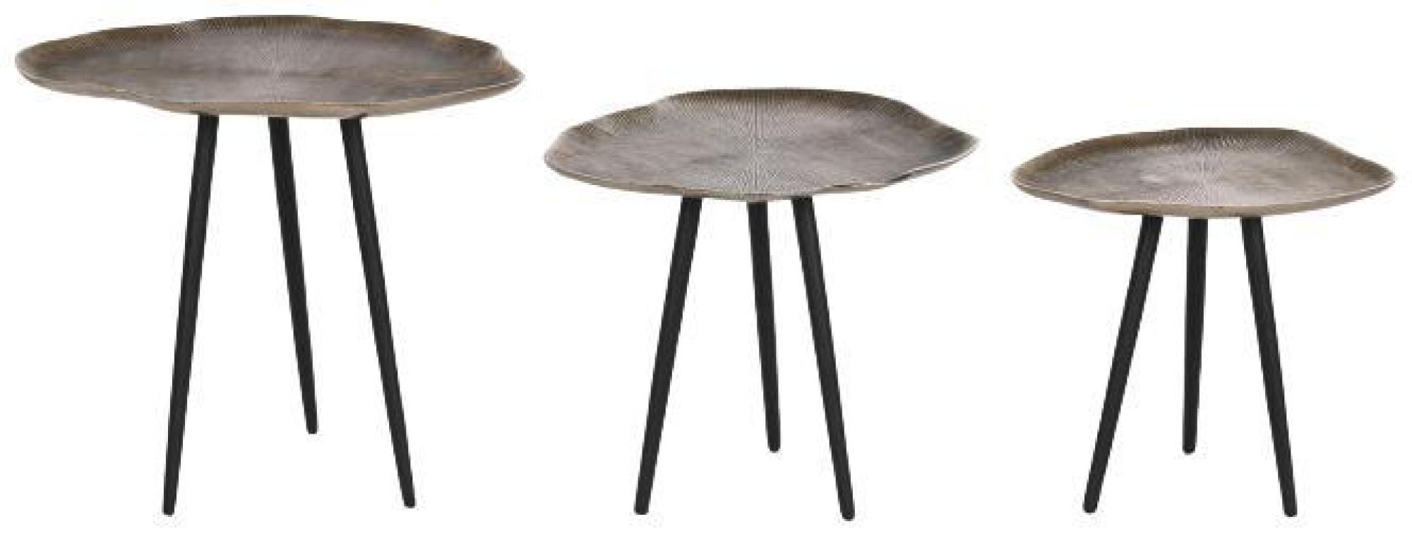 Product photograph of Golden Metal Side Table - Set Of 3 from Choice Furniture Superstore.