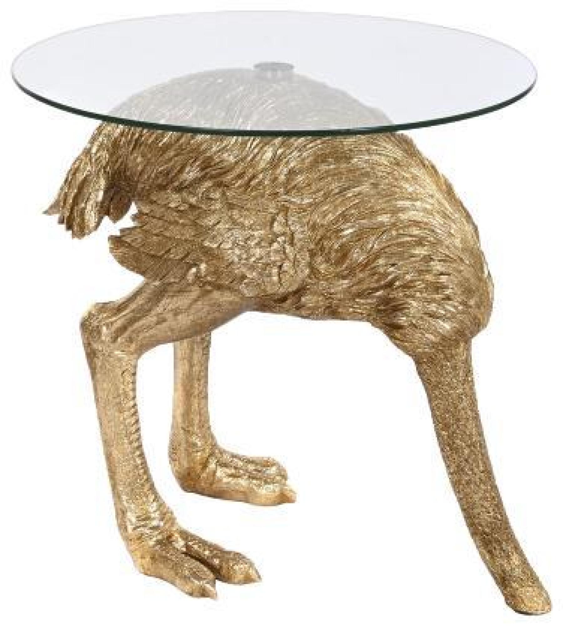 Product photograph of African Golden Side Table With Glass Top from Choice Furniture Superstore.